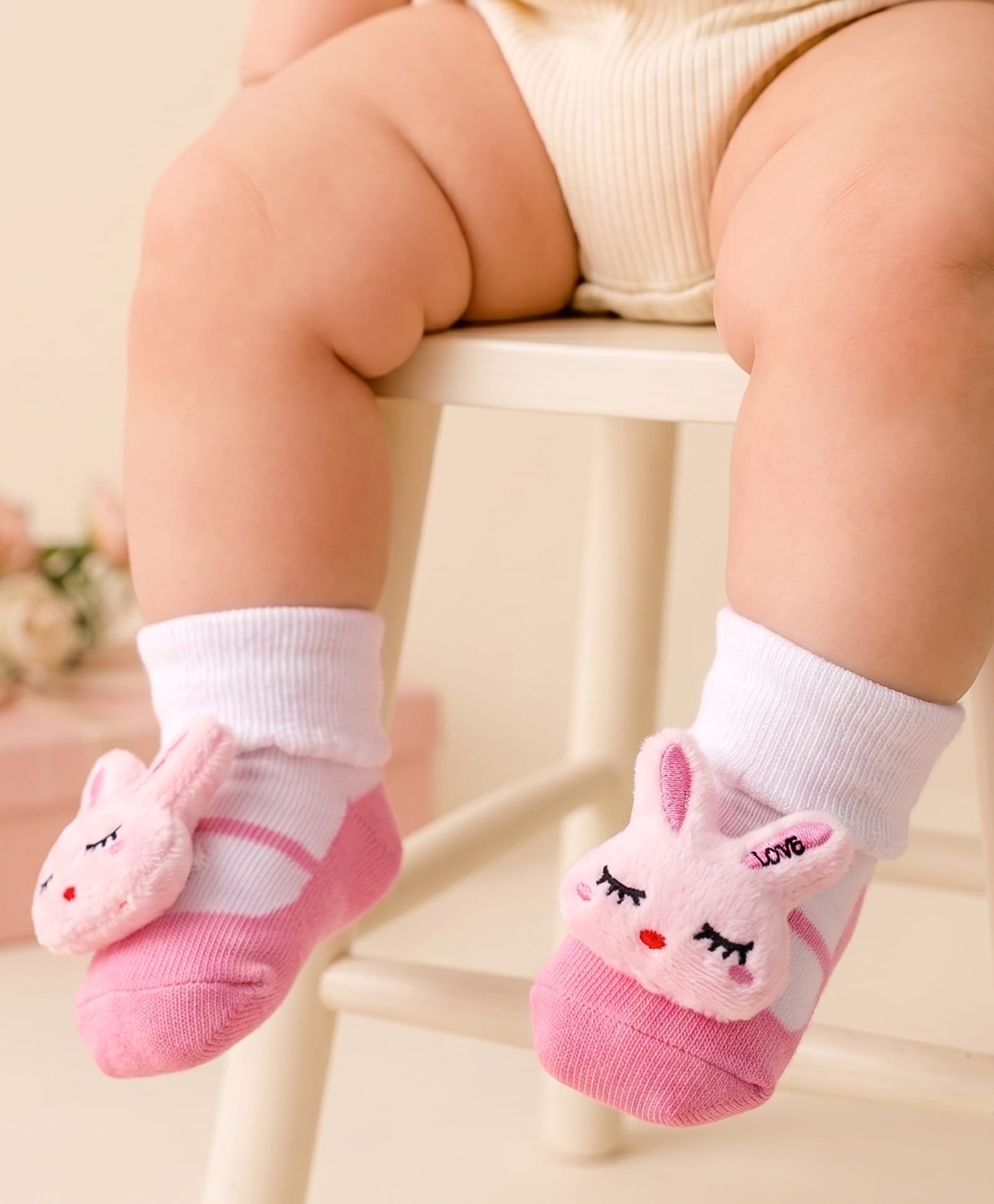 Cute Walk by Babyhug Socks With Animal Applique - Pink-picture-20