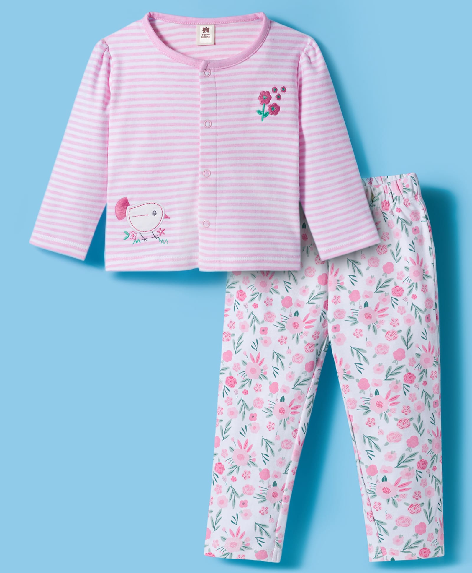 ToffyHouse Pyjama Sets Full Sleeves Female PEACH 1-3M-picture-6