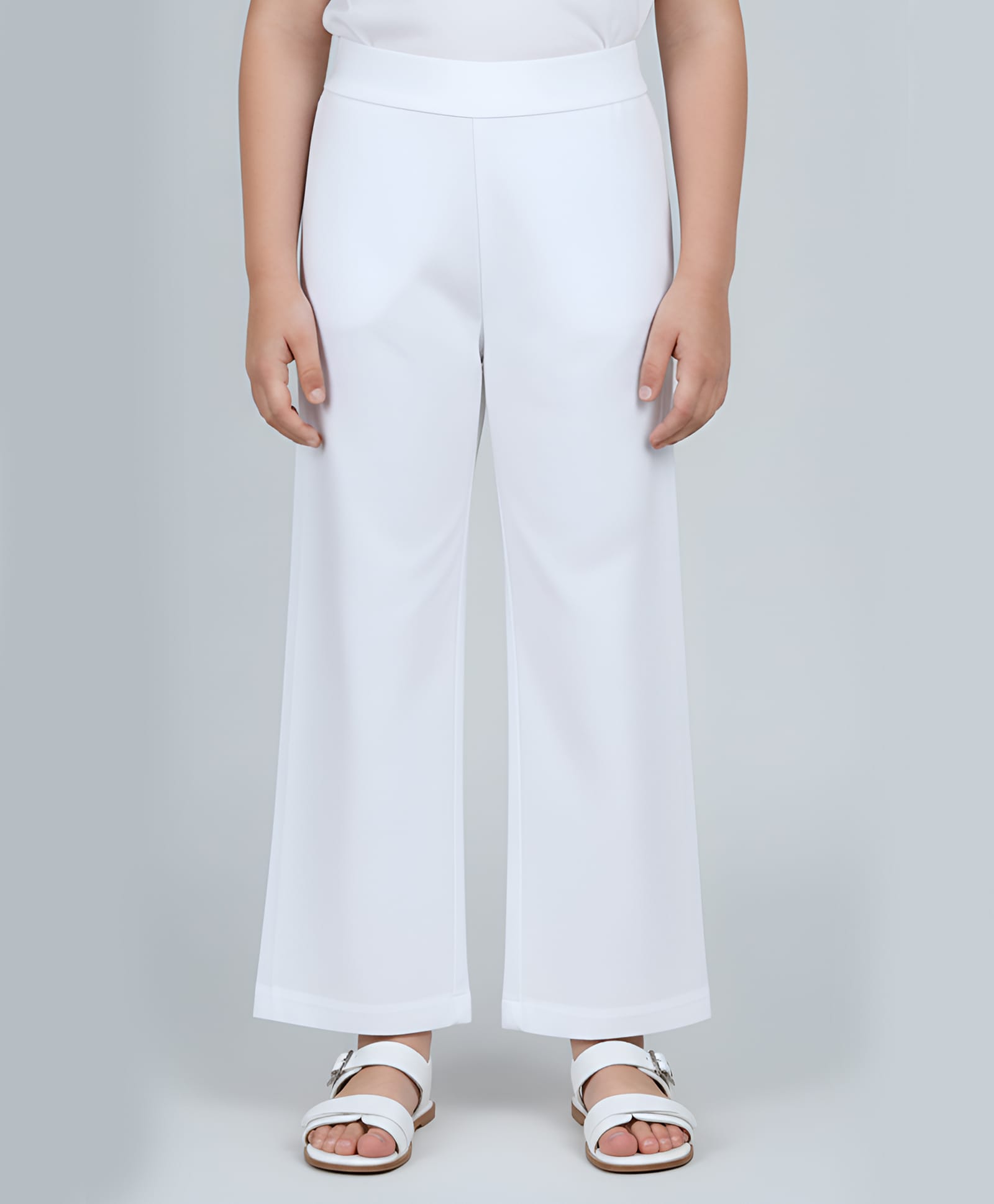 Taffykids 100% Viscose Rayon Woven Solid Pant - White-picture-16