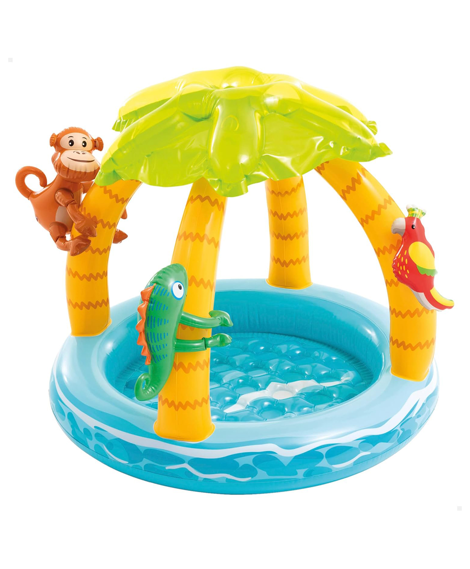 Intex Inflatable Tropical Tree Monkey Pool mini tropical paradise with this jungle-themed inflatable splash pool.-picture-24