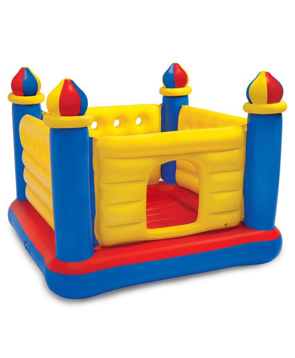 Intex Inflatable Bounce House Jumping Castle Slide With Blower And Balls Kids Bouncer-picture-14