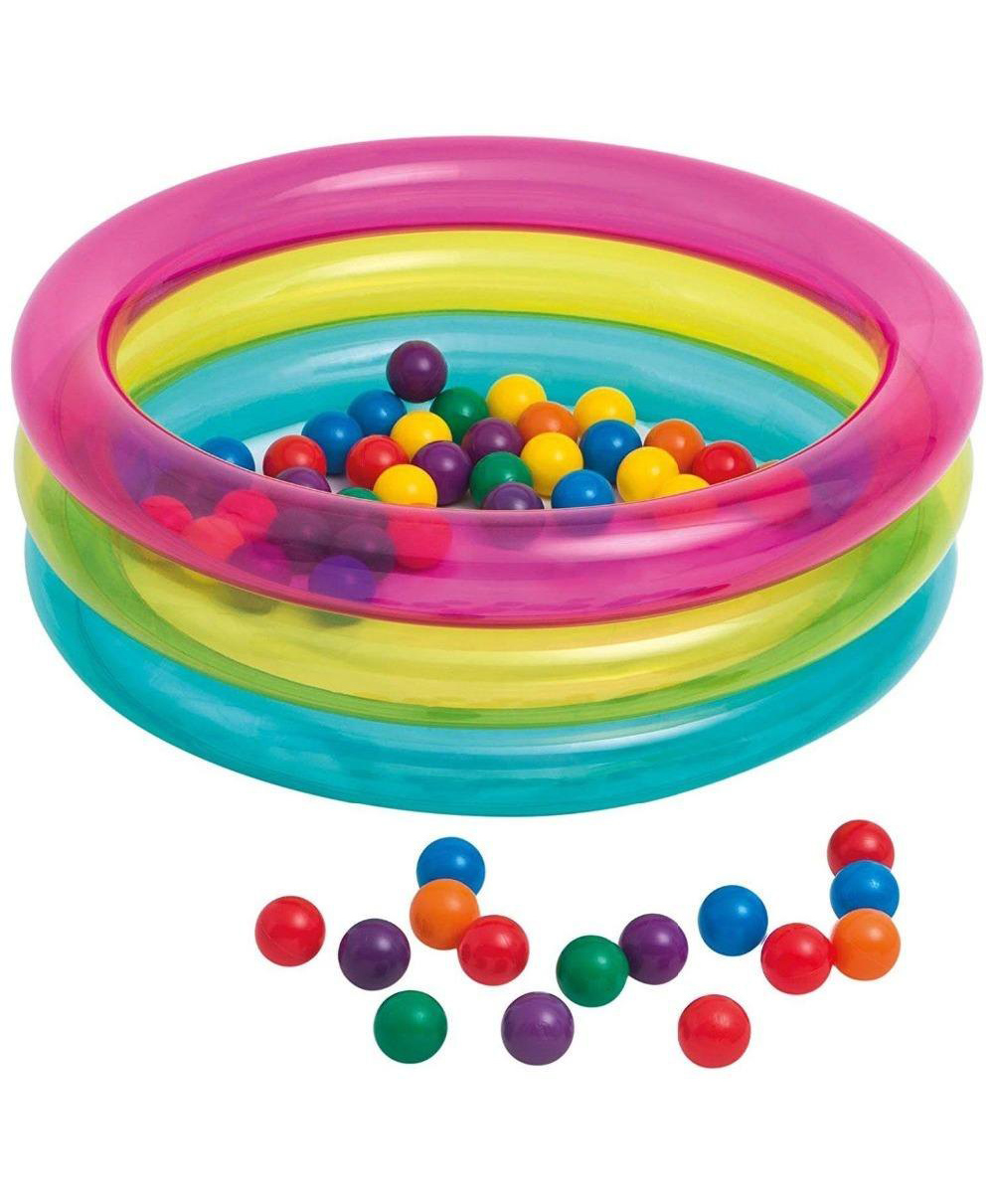 Intex Inflatable Classic 3-Ring Baby Ball Pit Pool bath tub with ball for kids-picture-14
