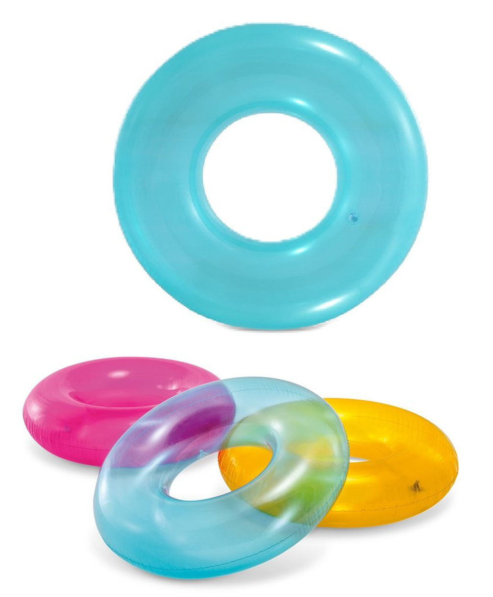 Intex Inflatable Transparent Tubes Summer Swimming Ring Laps Rings Swim tube Pool Safety Ring-image-41
