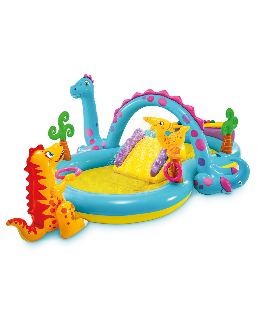 Intex Inflatable Dinoland Play Center, an inflatable water slide play Tub Mat for children-picture-16