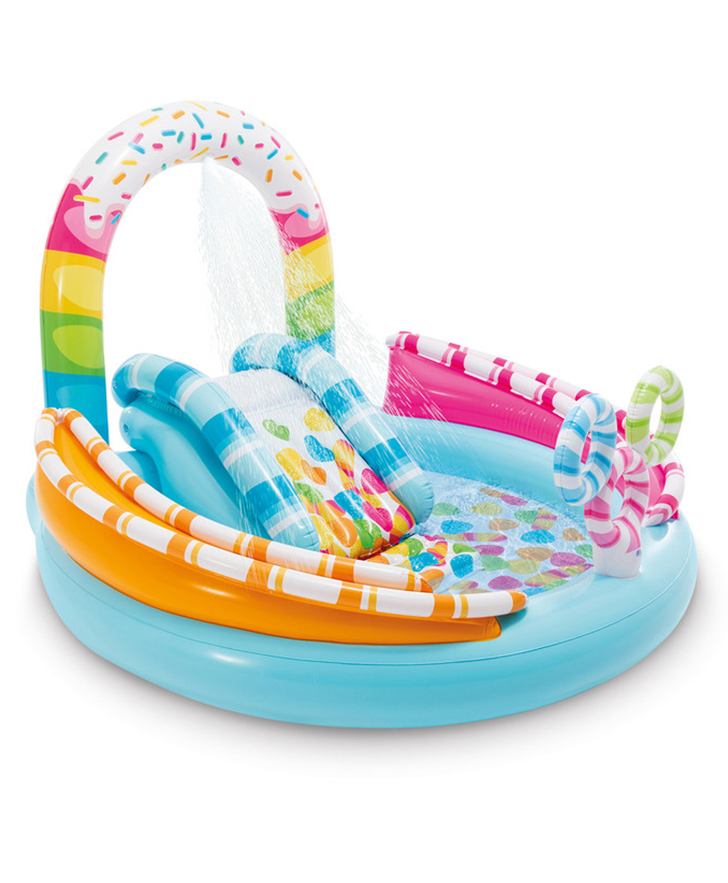 Intex inflatable Candy Zone Play Center Inflatable Rubber Swimming Pool Float Tube Mat Activity slide Tube for kids-image-20