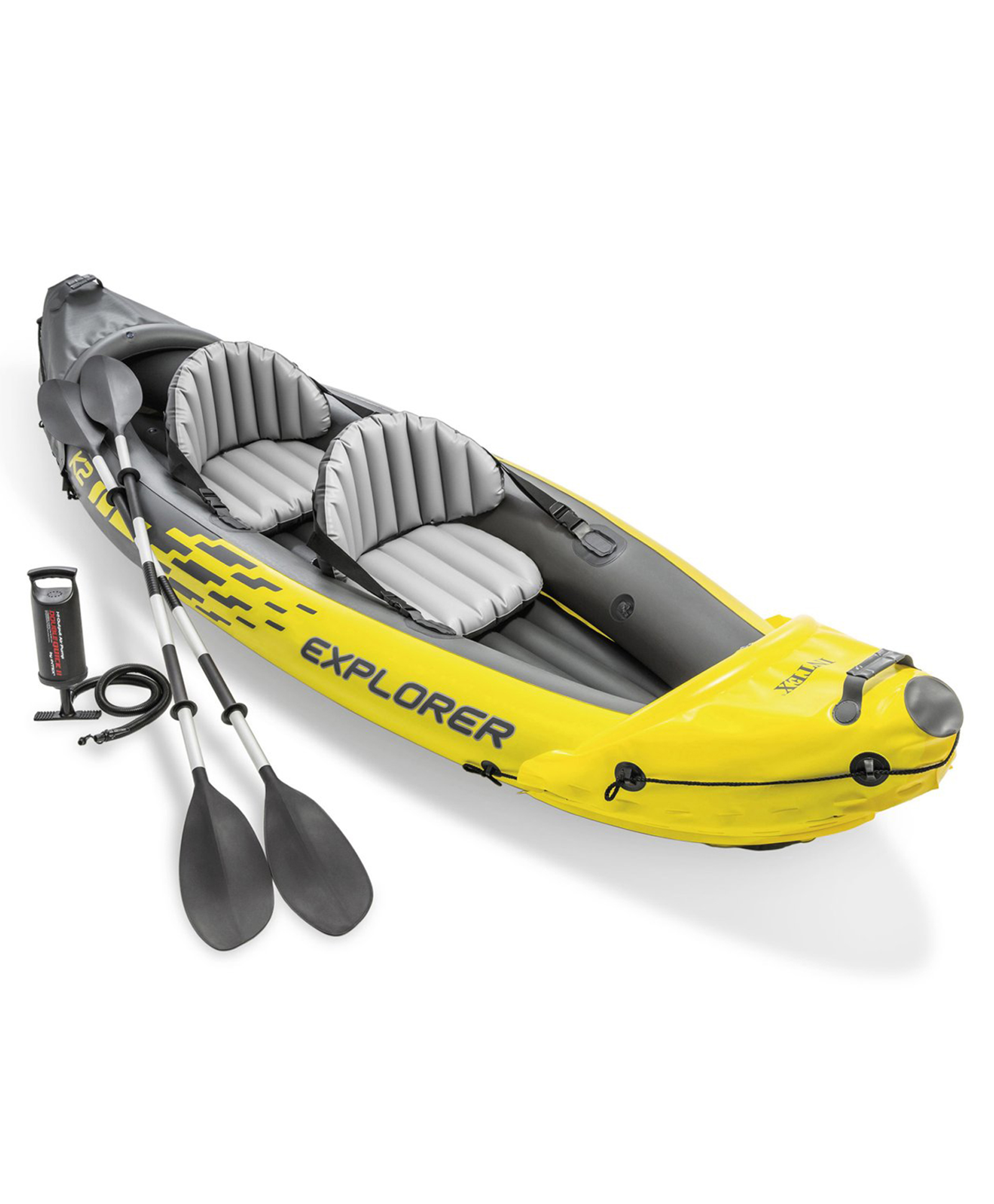 Intex Inflatable Explorer 2 person Boat for Flood Rescue, Adventure, Rafting, Fishing, Fun and Enjoyment in River and Swimming Pool with Oars & Air Pump-image-16