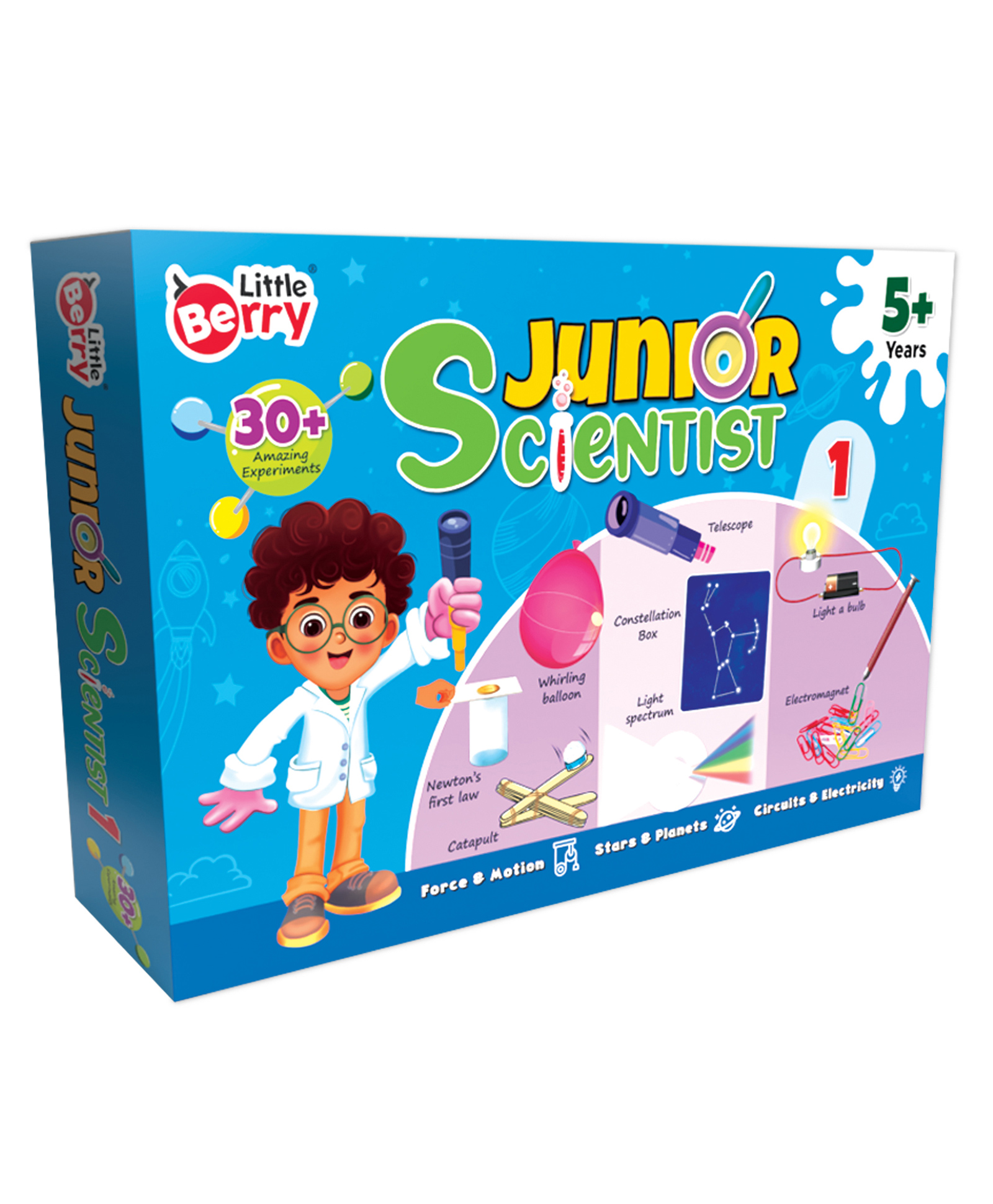 Little Berry Junior Scientist 1 Kit for Kids - 30+ Science Experiments for Boys & Girls | Force & Motion, Stars & Planets, and Circuits & Electricity Experiments-image-6