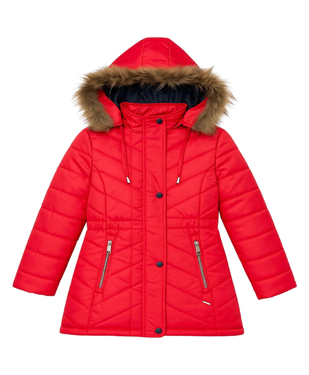 Okane Woven Full Sleeves Solid Padded Jacket with Detachable Hood - Dark Pink-picture-3