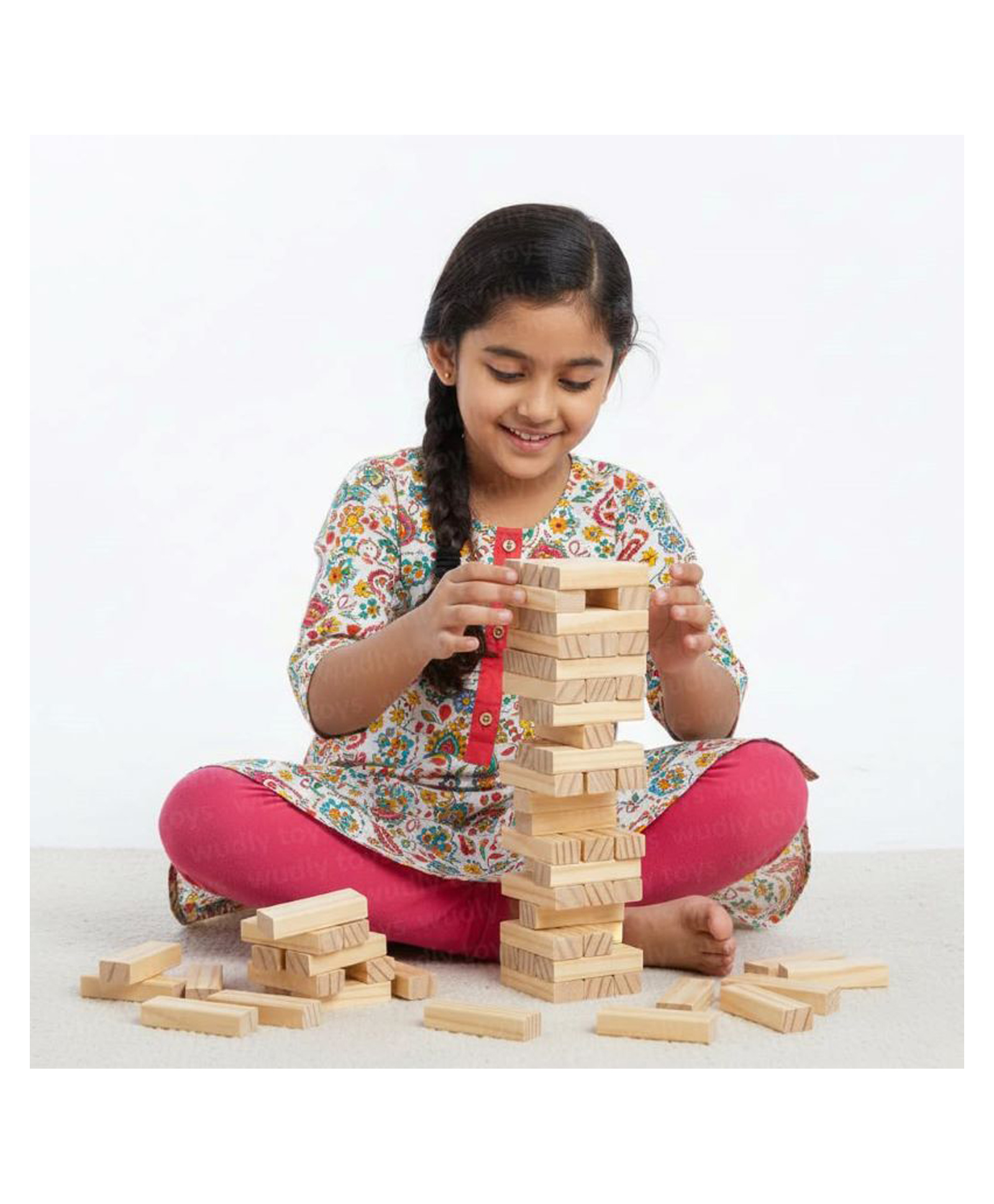 Wudly Wooden Stacking Tower Blocks Game | Balance & Building Toy for Kids-image-28