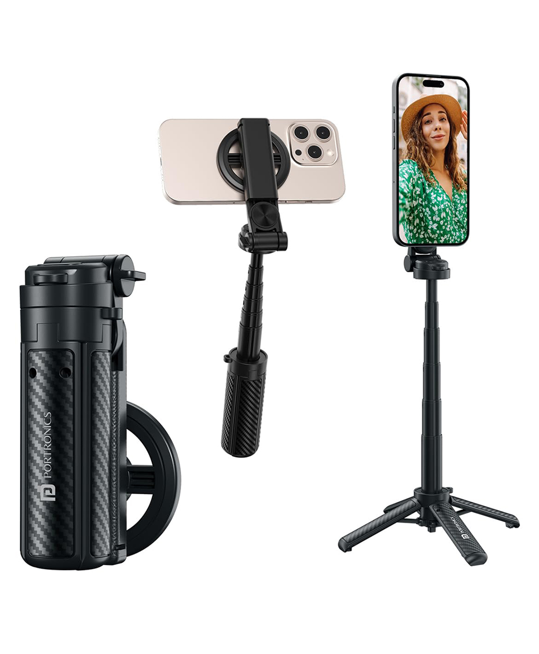 Portronics Lumistick Snap Magnetic Selfie Stick with Quadripod Stand,Detachable Bluetooth Remote, 360° Rotation,Includes Metal Ring, for iPhoneandAndroid, FoldableandTravel-Friendly for Recording-image-35