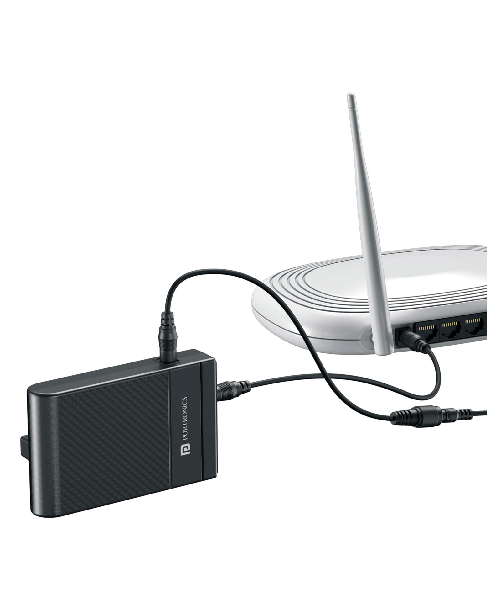 Portronics Power Plus II Mini UPS for 12V WiFi Router Broadband Modem & Upto 3A AirFiber Router, Upto 4 Hours Backup, UPS Power Backup for WiFi Router & AirFiber, Stay Connected During Power Cuts-image-3