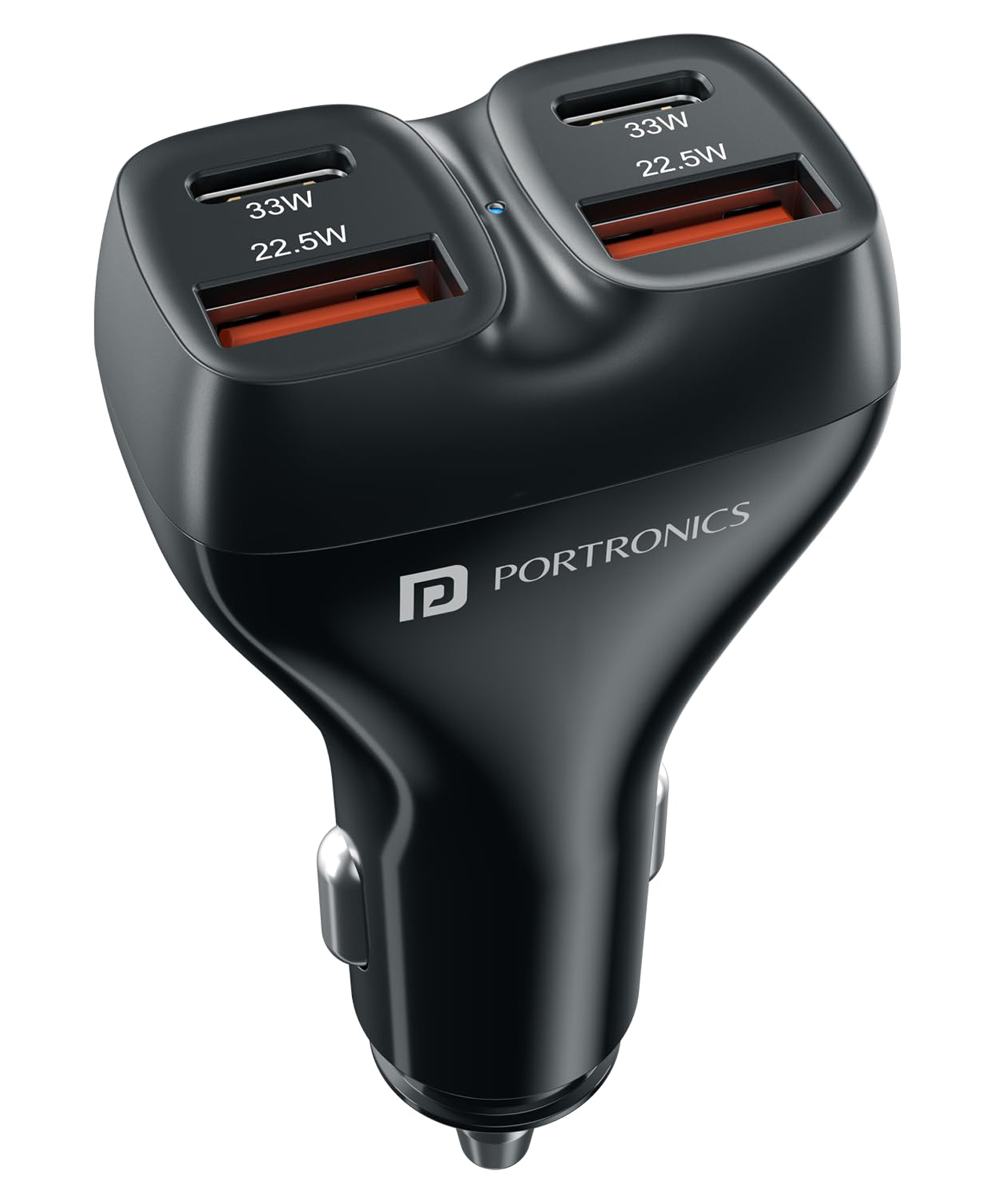 Portronics Car Power Quard 111W Car Charger, 4 Ports Fast Car Charger, Dual 33W Type-C PD, Dual 22.5W USB-A, Charge 4 Devices Simultaneously, for Smartphones, iPhones, Tablets, Earbuds & More-image-13
