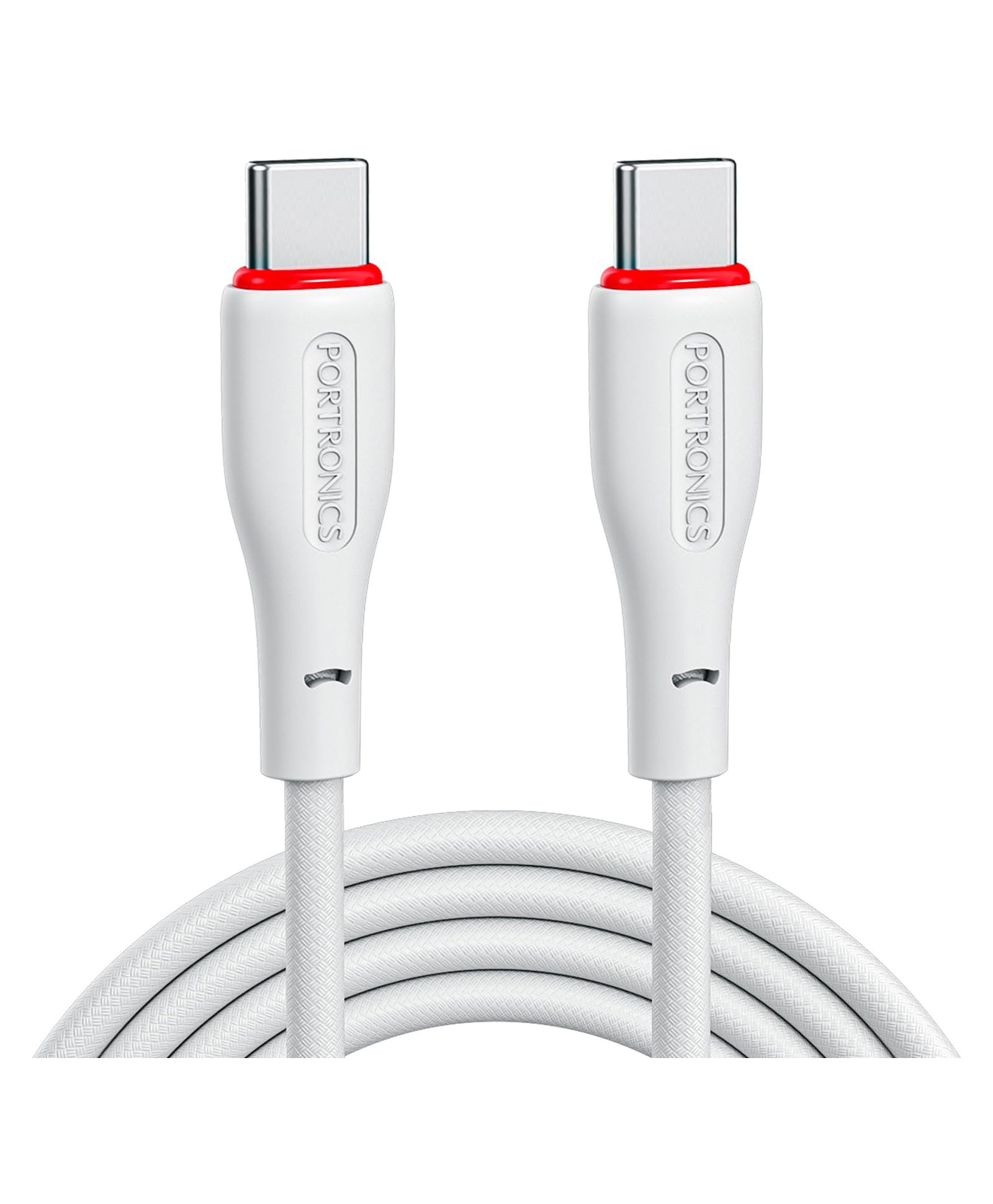 Portronics 100W Konnect B 1.5M Type C to Type C 5A Fast Charging Cable With E-Marker Chipset, Strong Braided Cable, Compatible With Laptops, Smartphone, Tablet, iphones , iPads & other type C Device-image-49