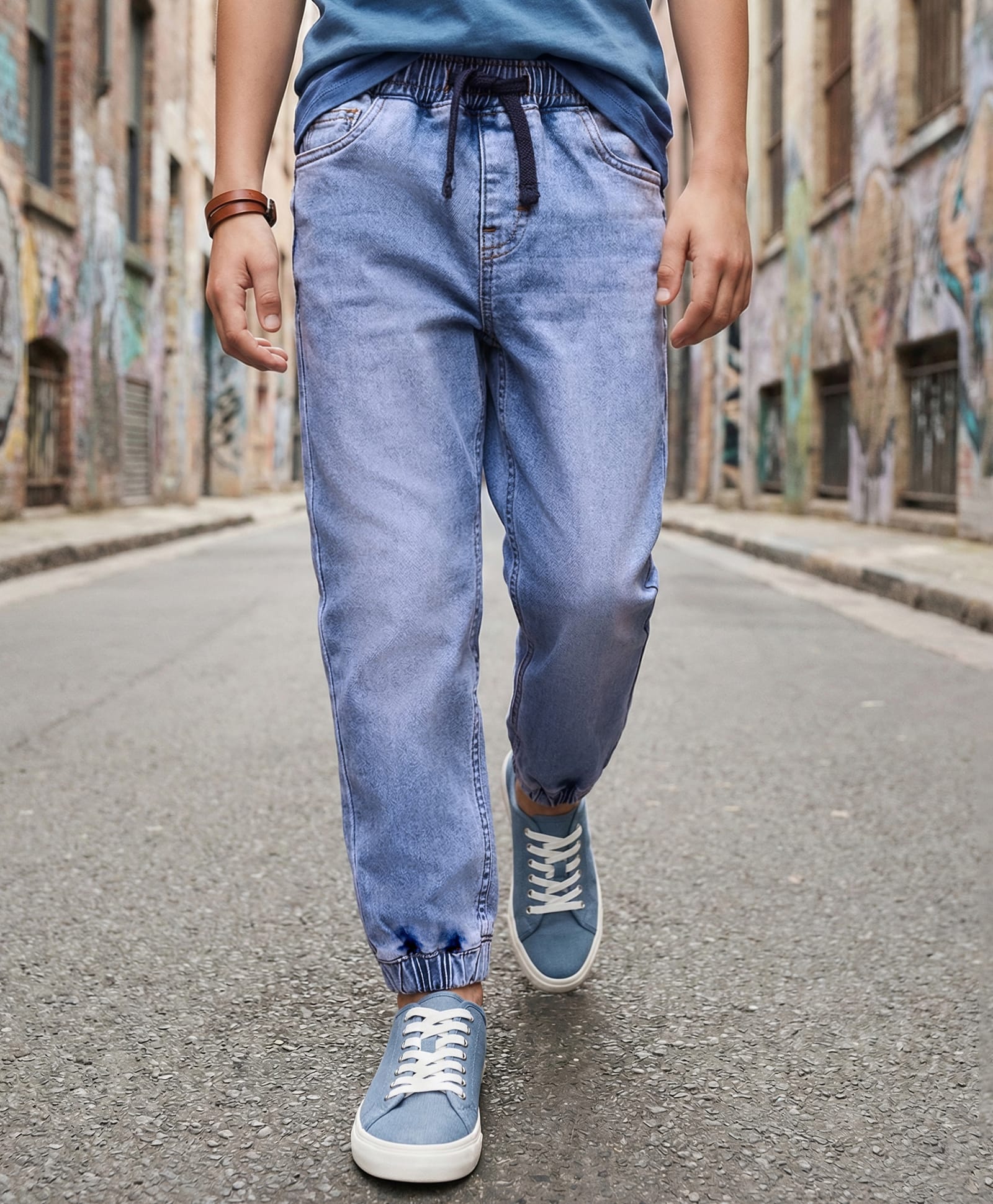 Pine Kids Denim Woven Full Length Jeans - Light Blue-picture-36