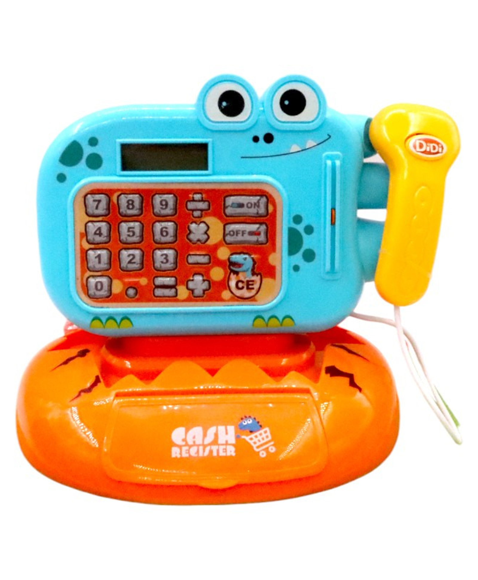 Azhari Cartoon Dinosaur Touch Screen LCD Calculator Pretend Play Vegetable Food Supermarket Toys Cash Register Toy- Pack of 1 Color May Vary-image-23