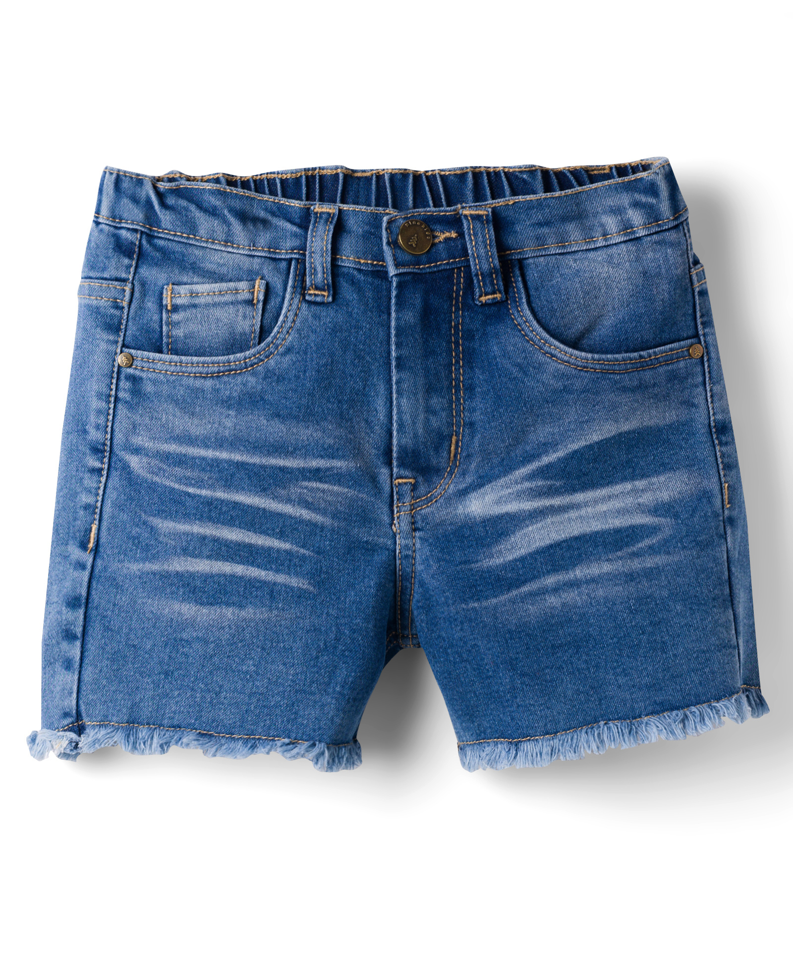 Pine Kids Denim Woven Washed Shorts - Blue-picture-23