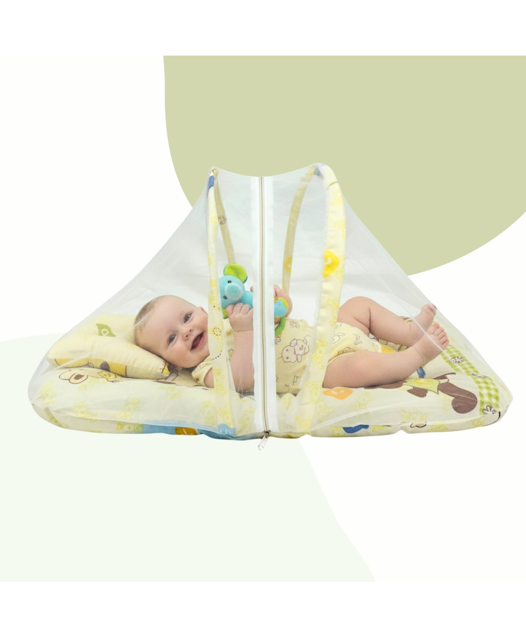 bubzii 3 in 1 baby mosquito net bed (0to12 months) cute giraffe design