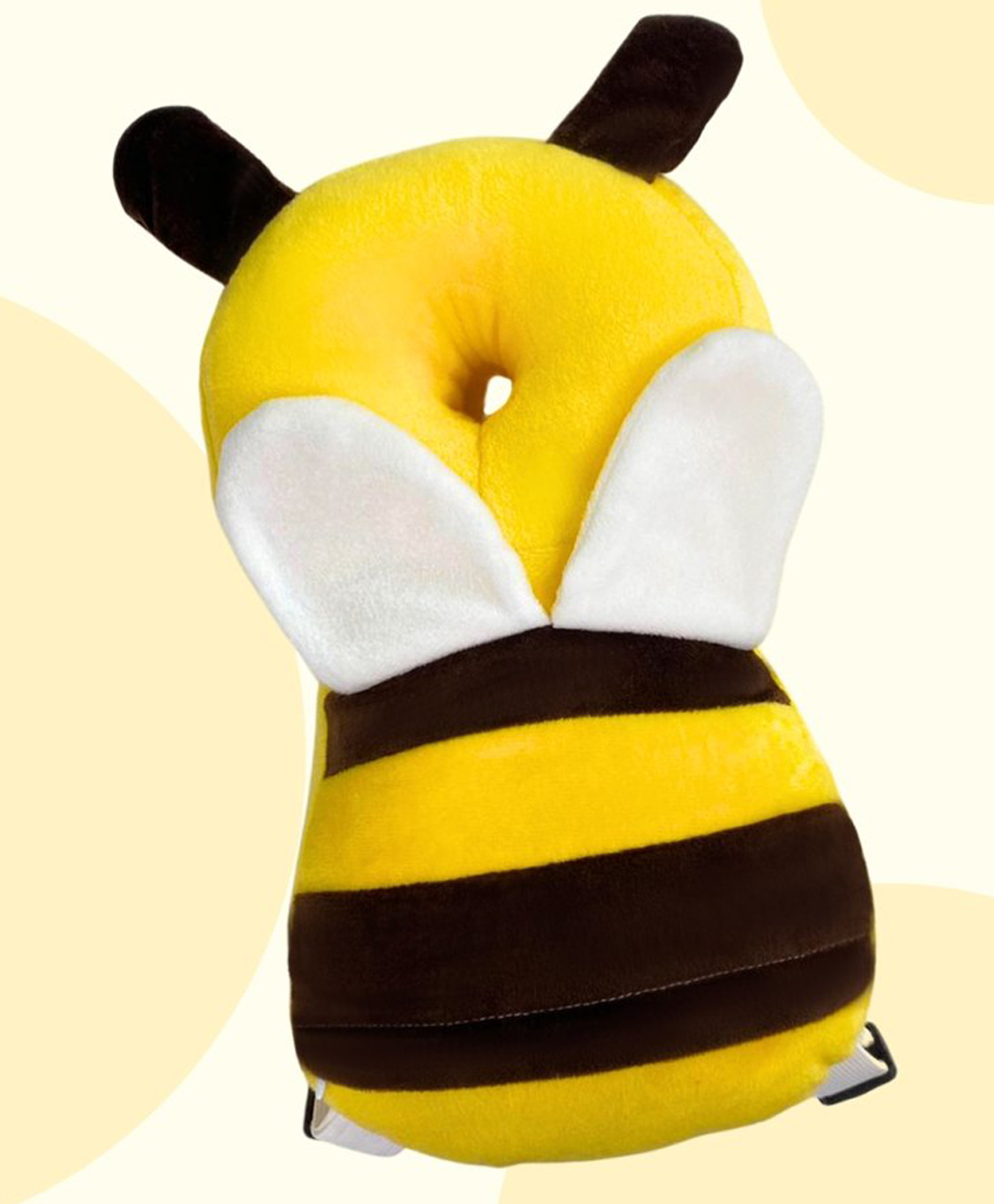 Baby Head Safety Cushion Backpack Plush Honey Design for Ultimate Protection Adjustable Chest Strap Soft Head Protection Pillow-image-25