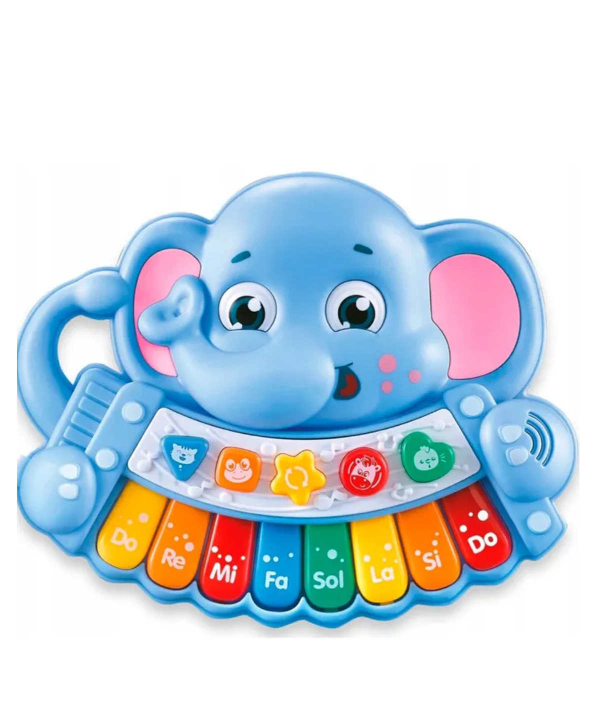 AKN TOYS Educational Cartoon Elephant Musical Piano Keyboard, Electronic Organ Set With Music And Light- PACK OF 1-( COLOR MAY VARY )-picture-10
