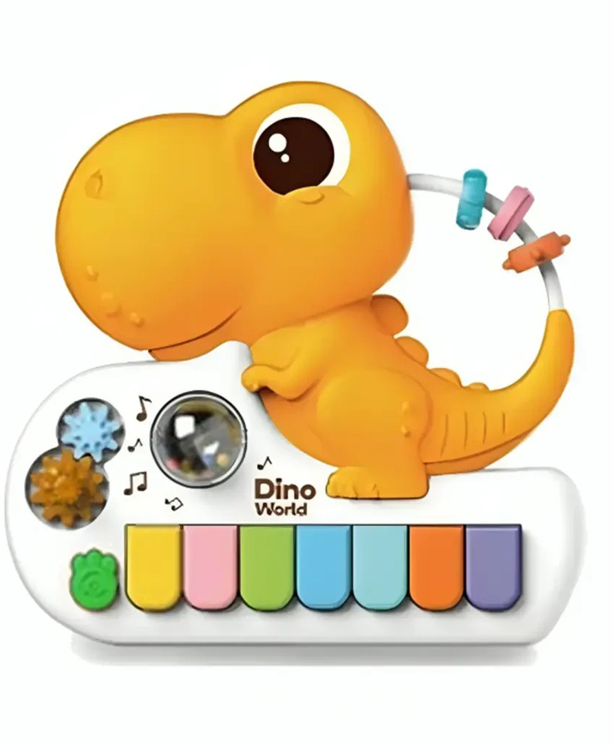 AKN TOYS Cartoon Small Dino Electronic Piano Mini Baby Animal Piano Toy- PACK OF 1-( COLOR MAY VARY )-image-13
