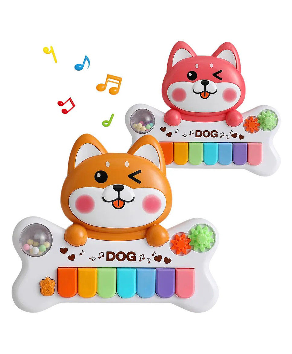 AKN TOYS Cartoon Small Dog Electronic Piano Mini Baby Animal Piano Toy- PACK OF 1-( COLOR MAY VARY )-picture-28