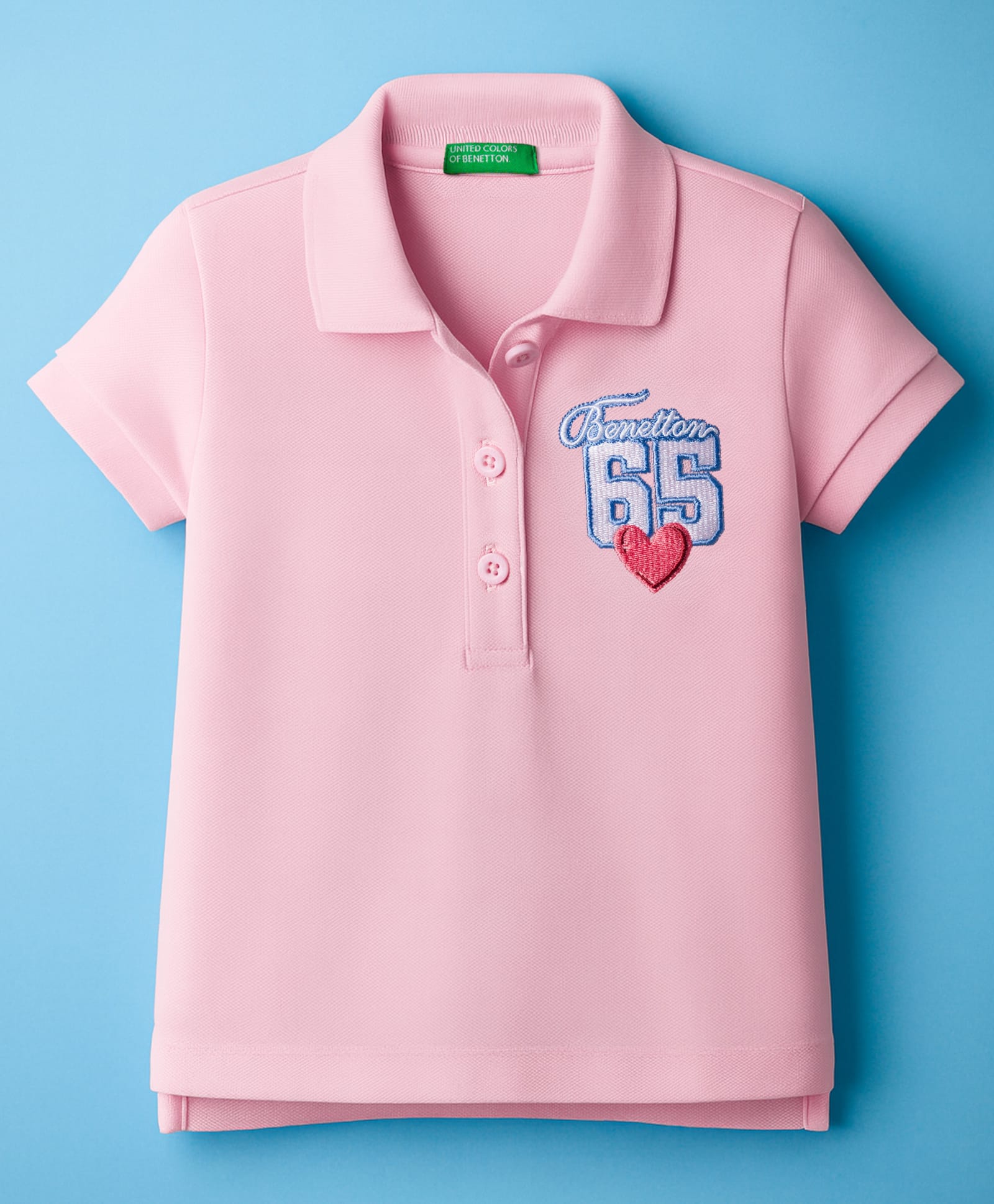 UCB Woven Half Sleeves Polo T-Shirt With Text Embroidery - Pink-picture-24