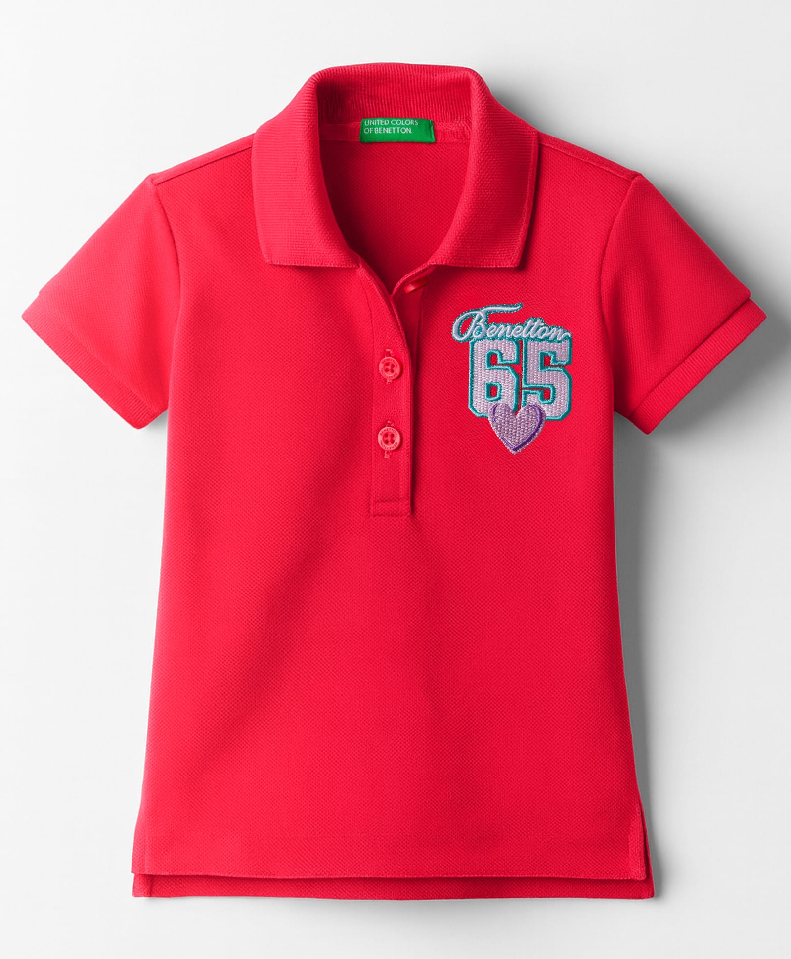 UCB Woven Half Sleeves Polo T-Shirt With Text Embroidery - Coral-picture-24
