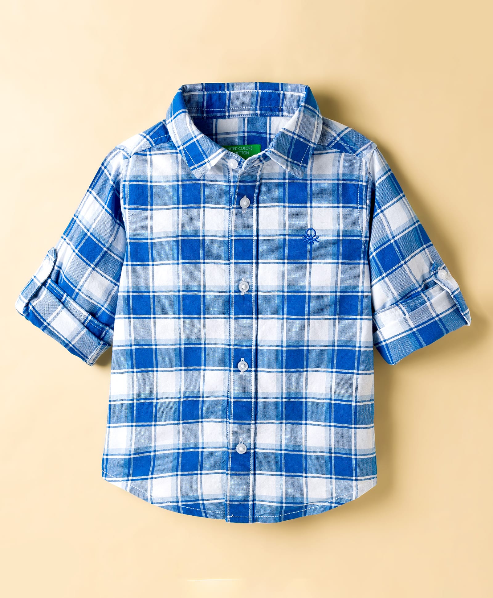 UCB Cotton Woven Full Sleeves Shirt With Checks - Blue-image-38