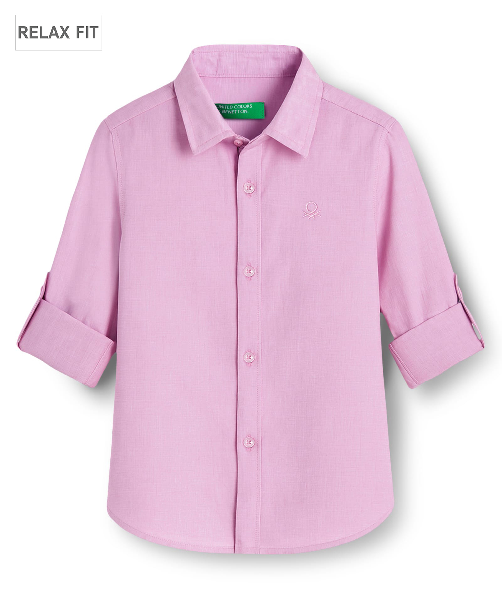 UCB Cotton Woven Full Sleeves Solid Shirt - Pink-picture-28