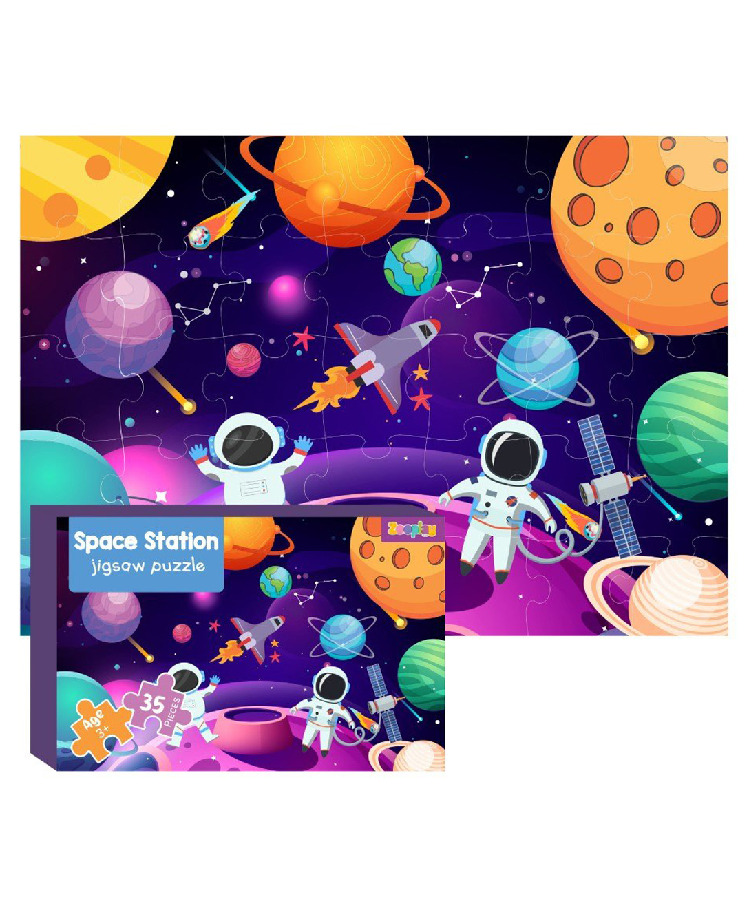 Zooplay India Space Pattern Zigsaw Puzzle - 35 pieces-picture-36