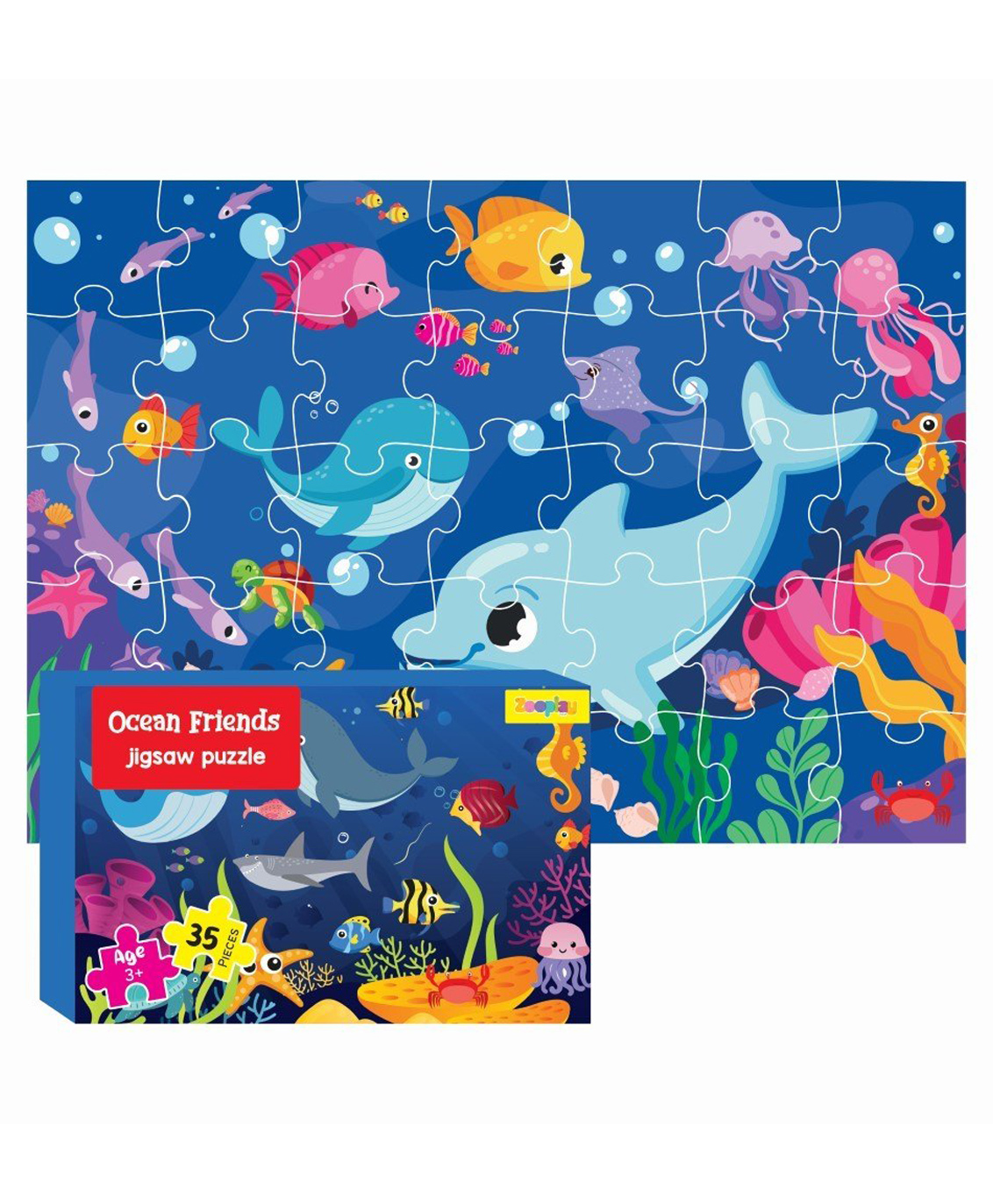 Zooplay India Ocean Friends Zigsaw Puzzle - 35 pieces-image-43