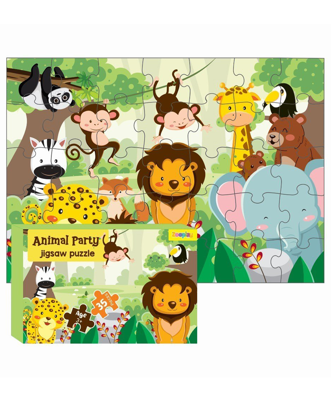 Zooplay India Animal Party Zigsaw Puzzle - 35 pieces-picture-38
