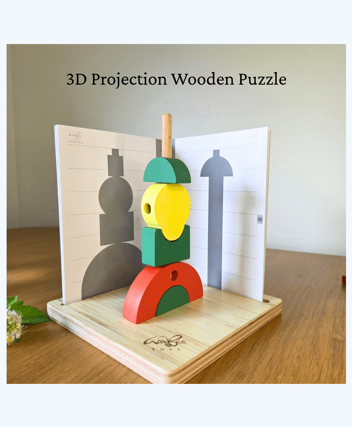 WoodBee 3D Wooden Projection Puzzle, STEM Educational Screen-Free Play-image-40