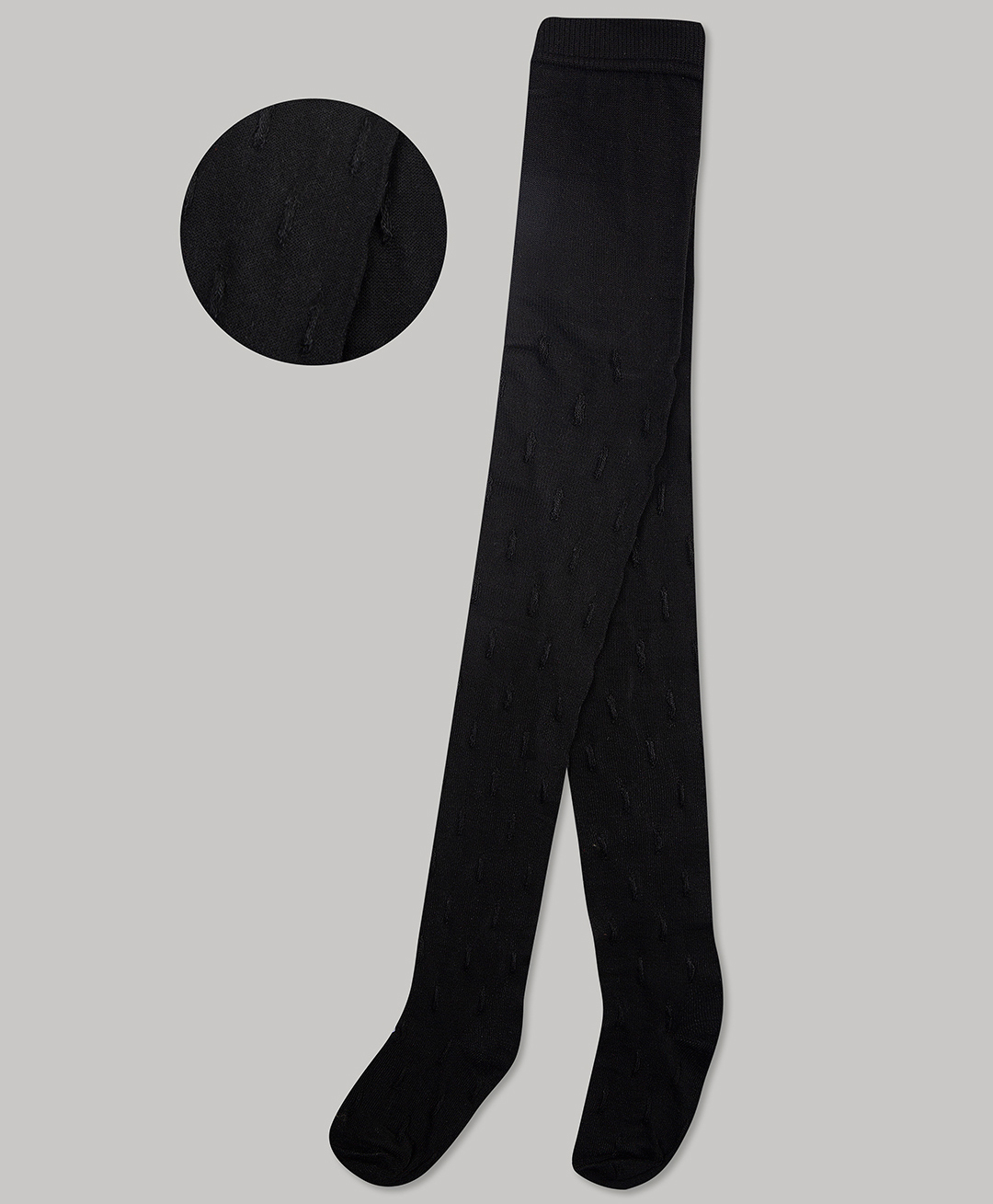 The Sandbox Clothing Co Knit Self Thread Work Embroidered Stockings - Black-picture-15