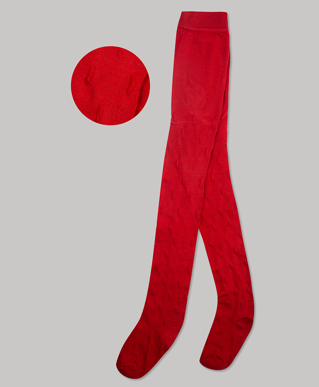The Sandbox Clothing Co Knit Self Thread Work Embroidered Stockings - Red-picture-26