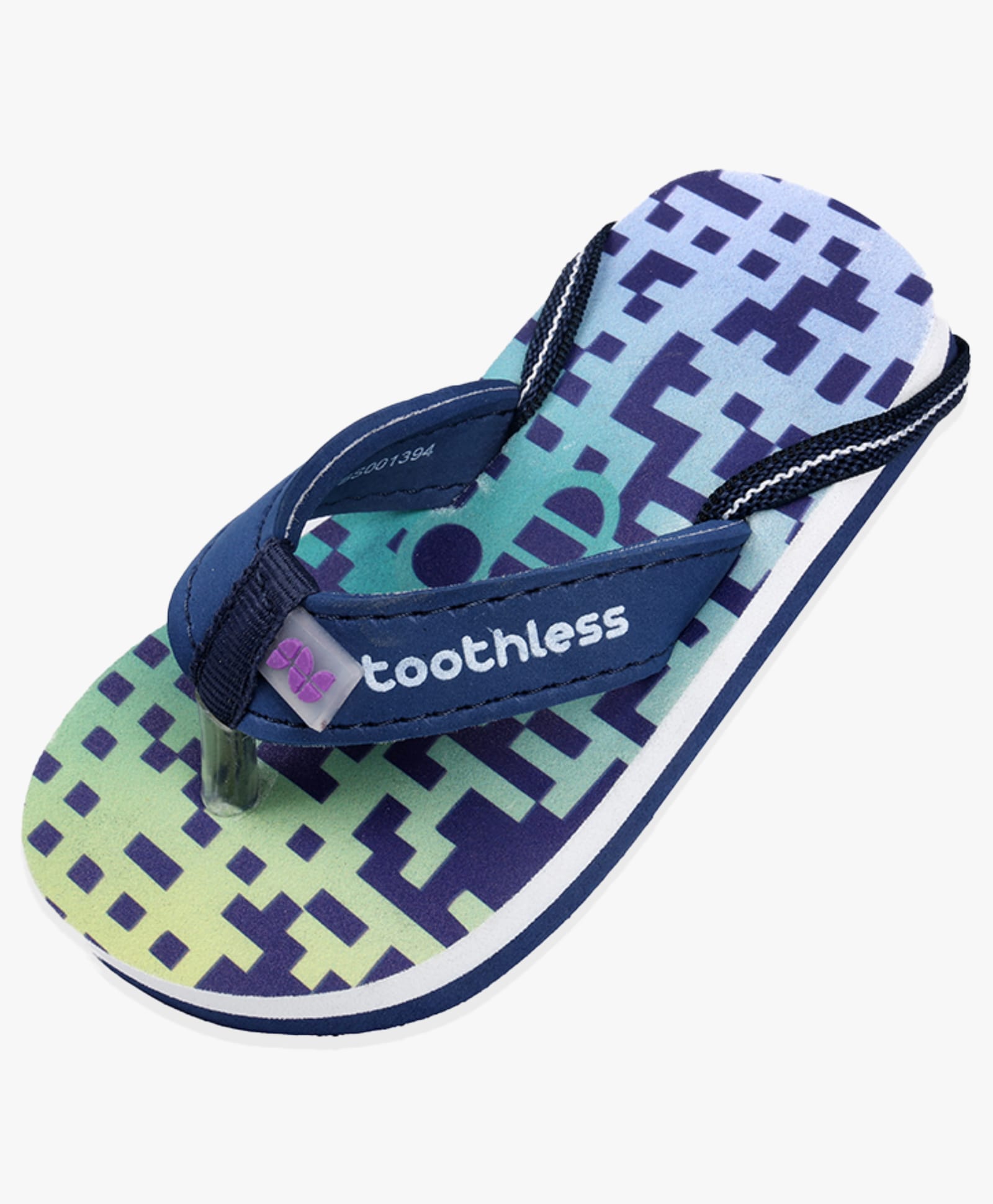 Toothless Geometric Designed Flip Flops With Back Strap - Navy Blue-picture-20