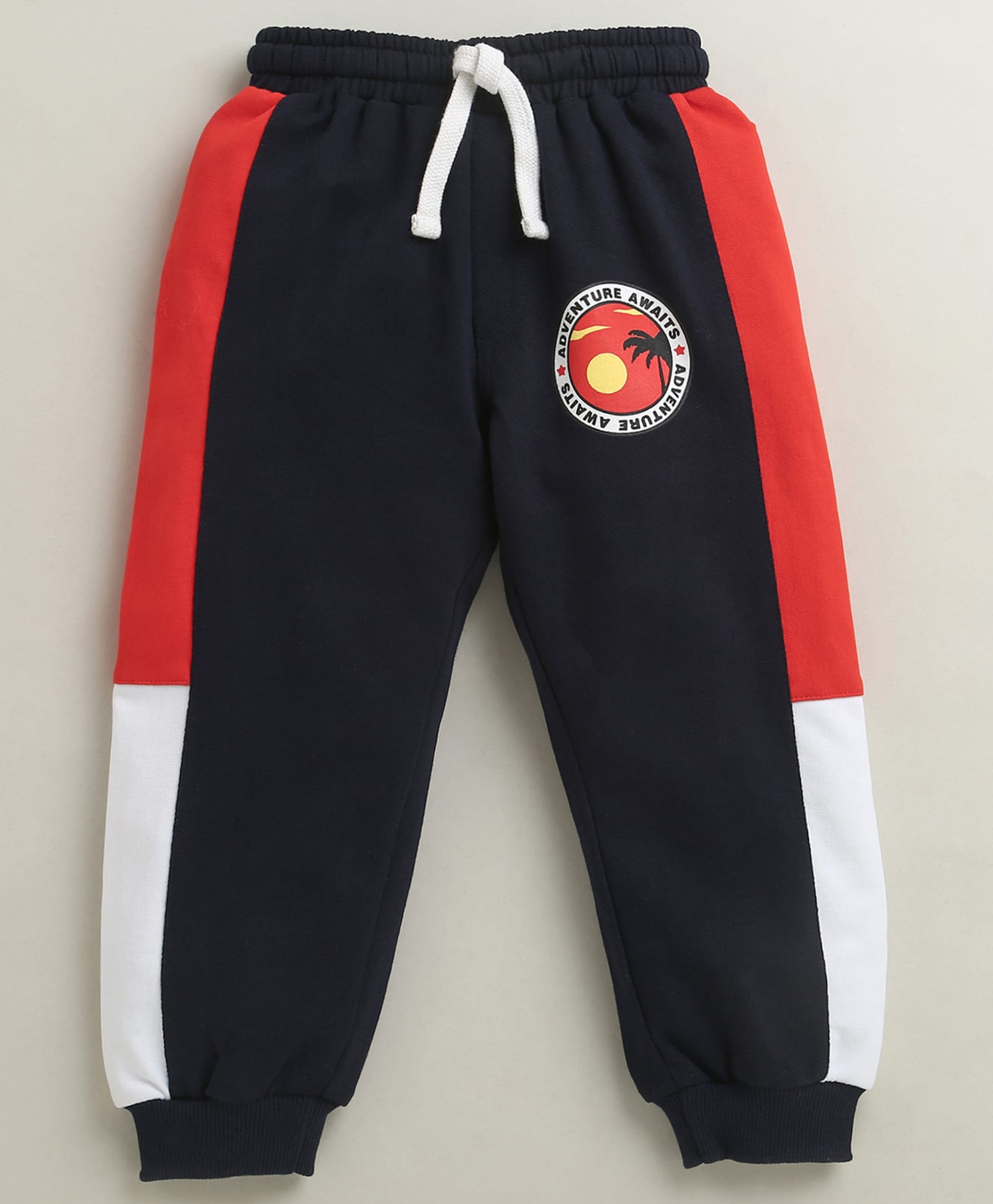 BUMZEE Cotton Knit Adventure Awaits Text Printed Lounge Pant - Navy Blue-picture-10