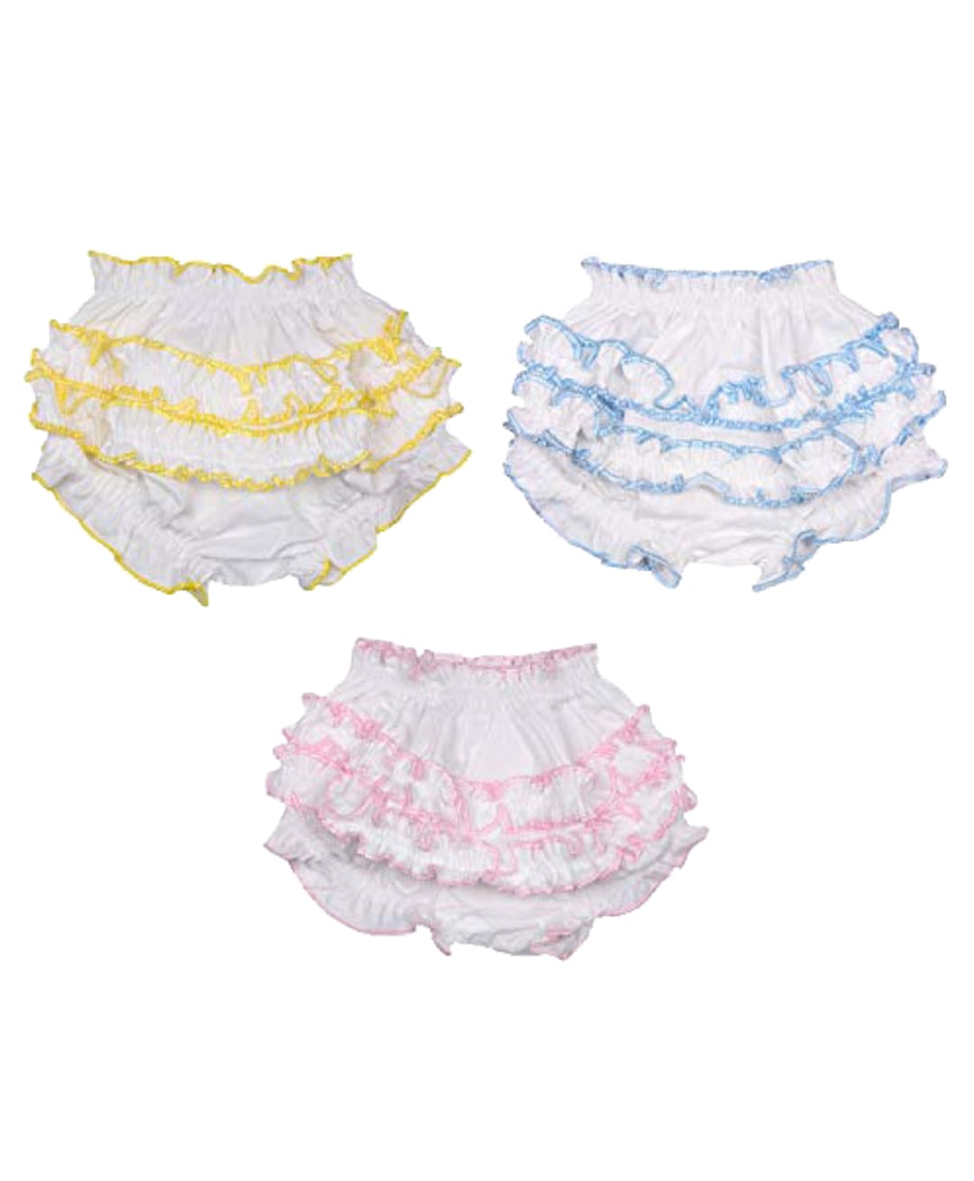 Superminis Pack Of 3 Cotton Knit Frill Detailed Panties - White-picture-24