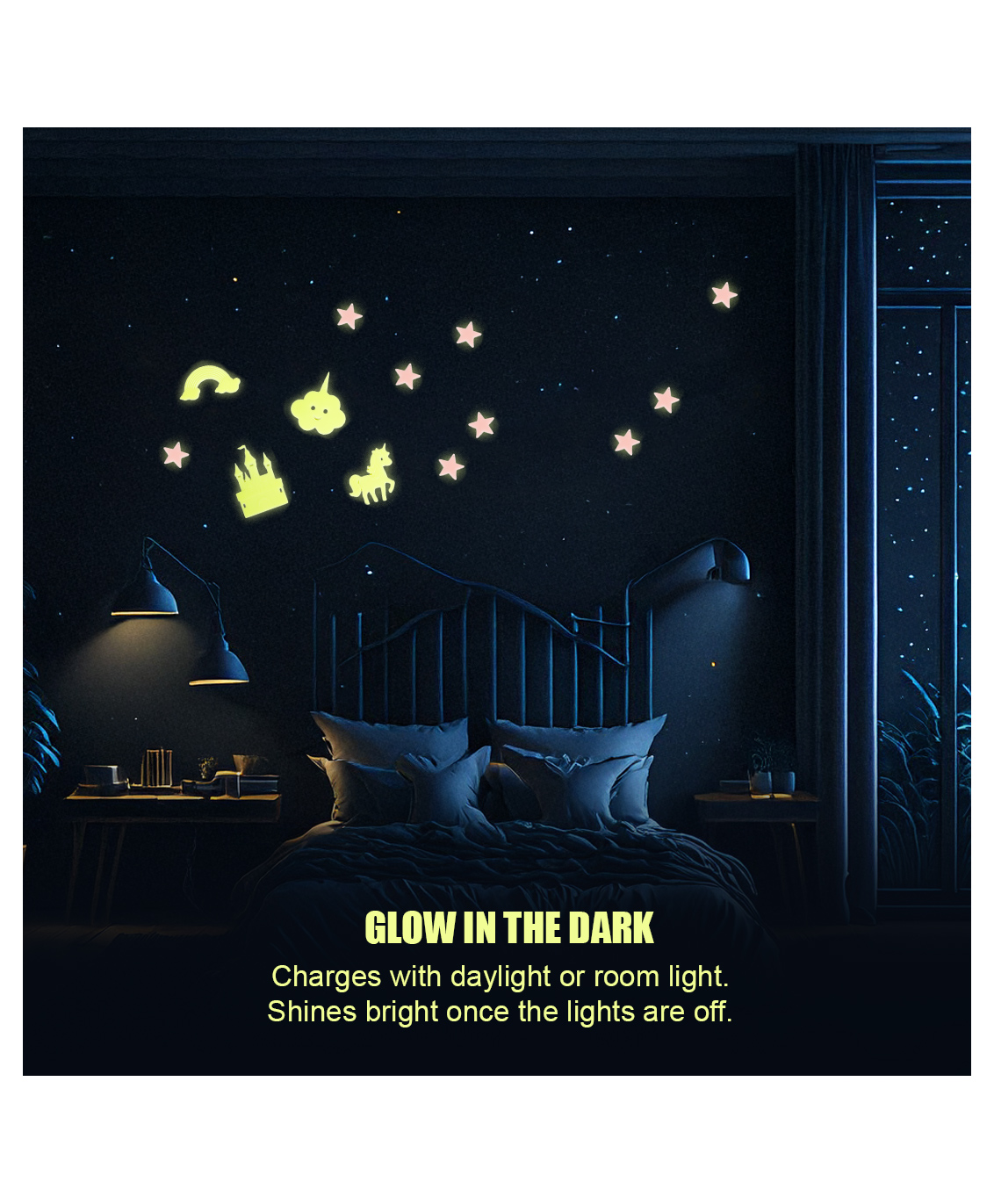 Ratnas Glow in Dark With Unicorn Theme - Yellow-image-34