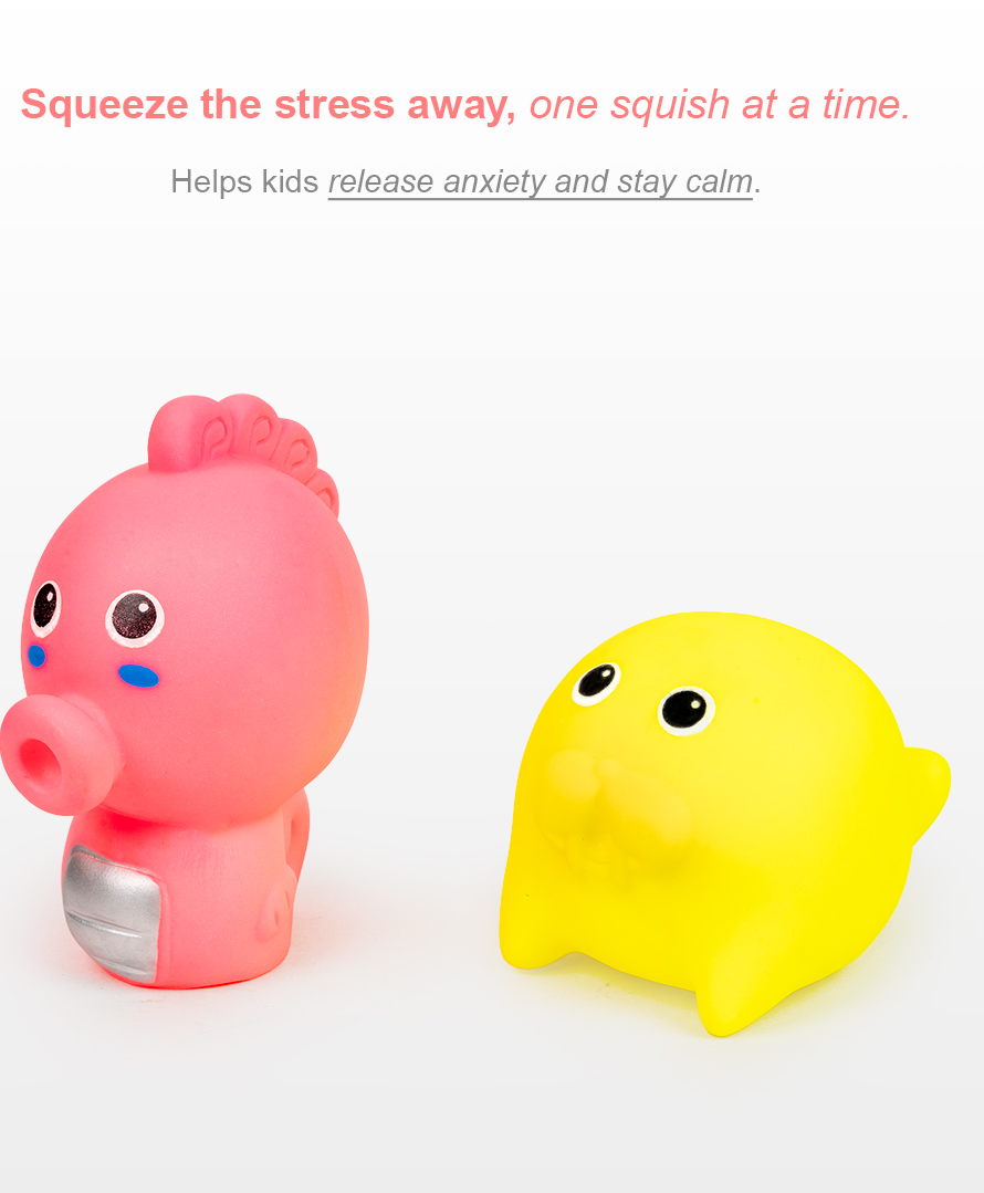 Ratnas Bath Toy Non Toxic Squeezy Aqua Animal Pack of 2 - Pink & Yellow-picture-37