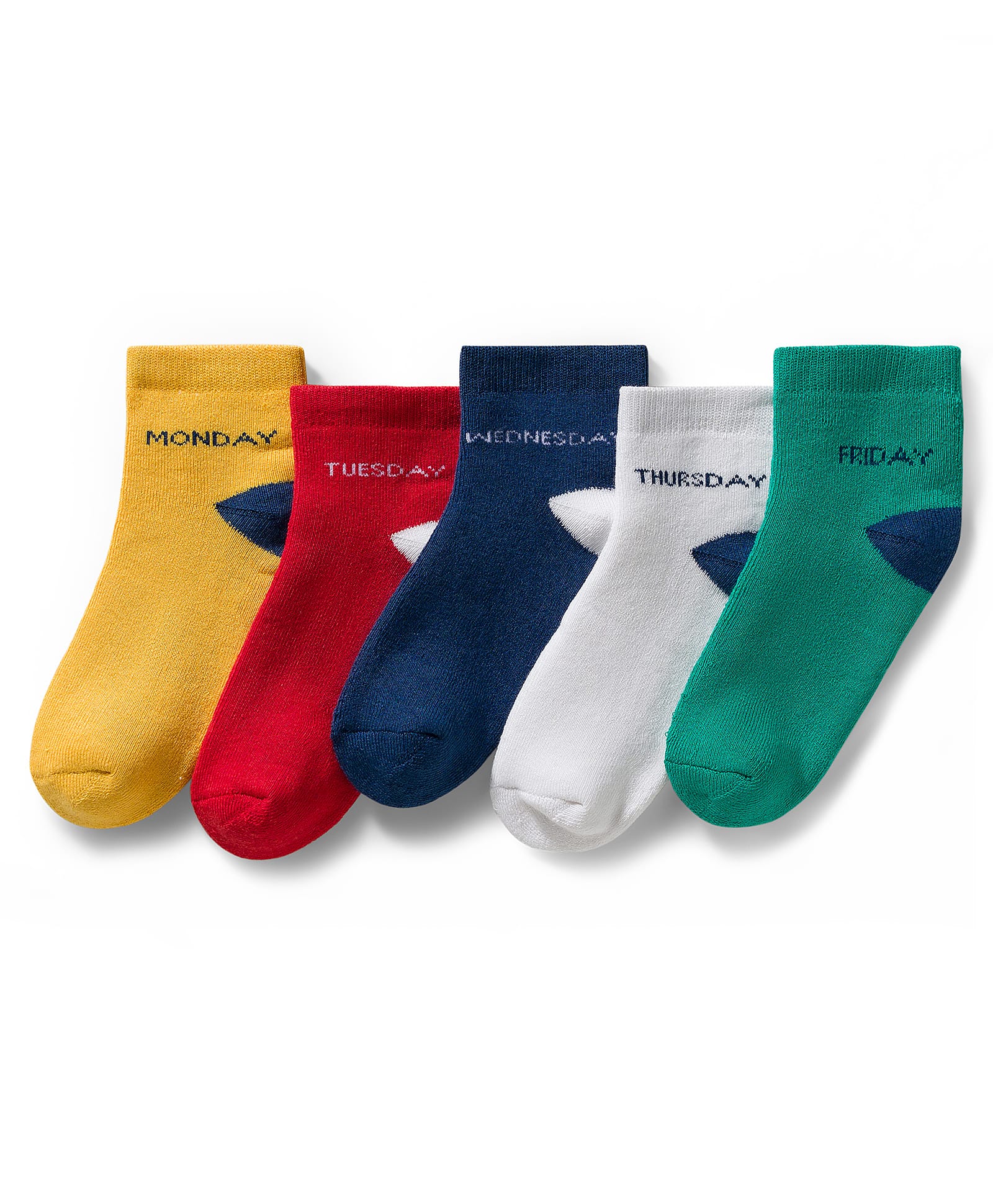 Honeyhap Premium Cotton Bamboo Spandex Knit Ankle Length Socks with Bio Finish & Text Design Pack of 5 - Lt. Grey Melange Navy Peony High Risk Red Golden Haze & Cadmium