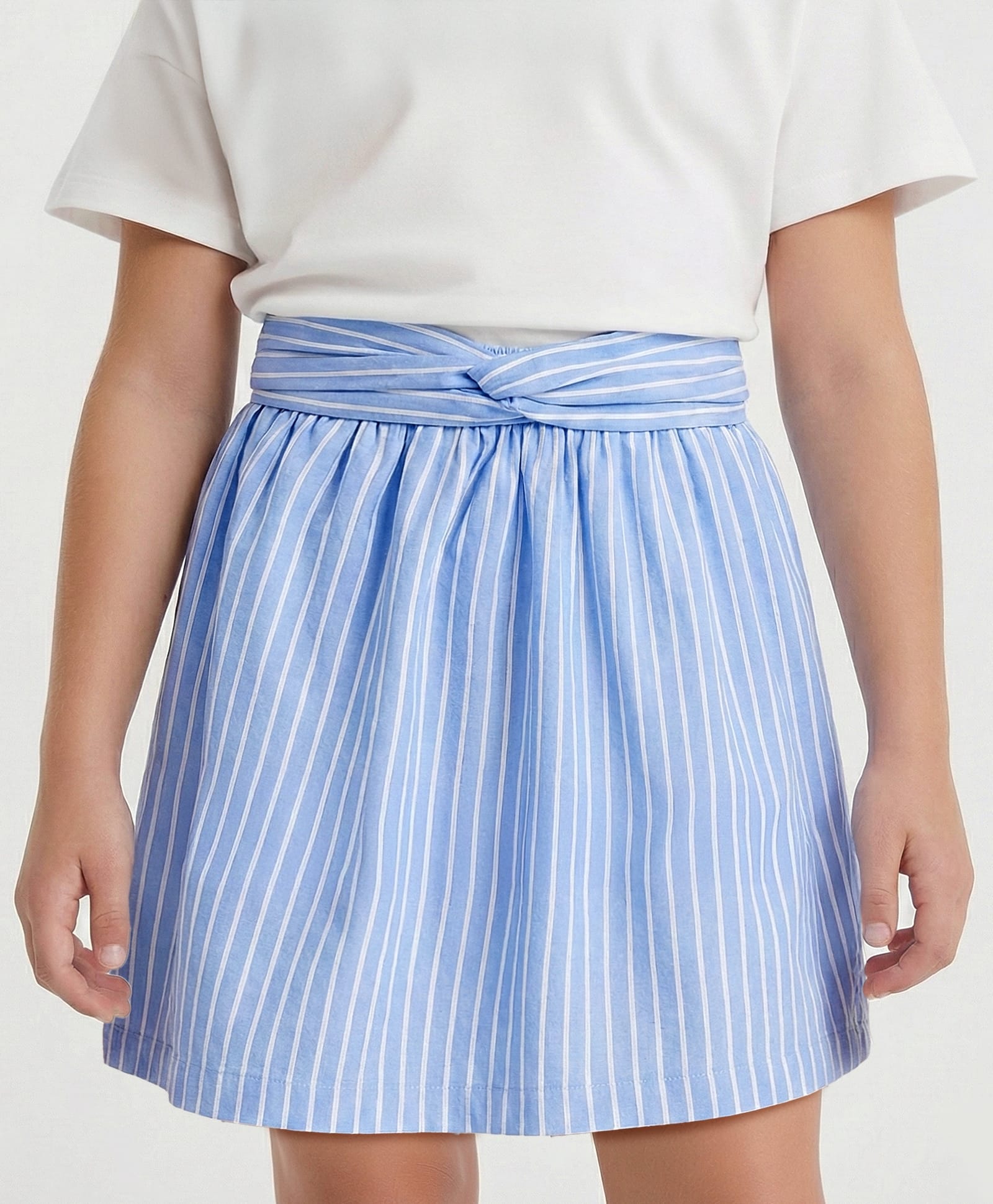 arias by lara dutta Arias Cotton Woven Skirts With Stripes - Light Blue-picture-20