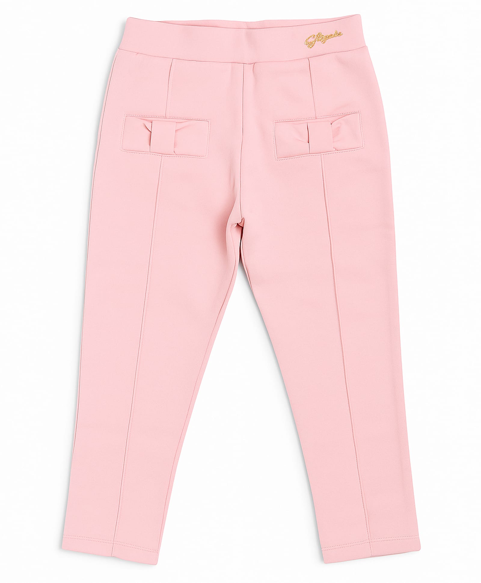 Sportking Cotton Blend Knit Typography Patch Detailed Jeggings - Peach-picture-14