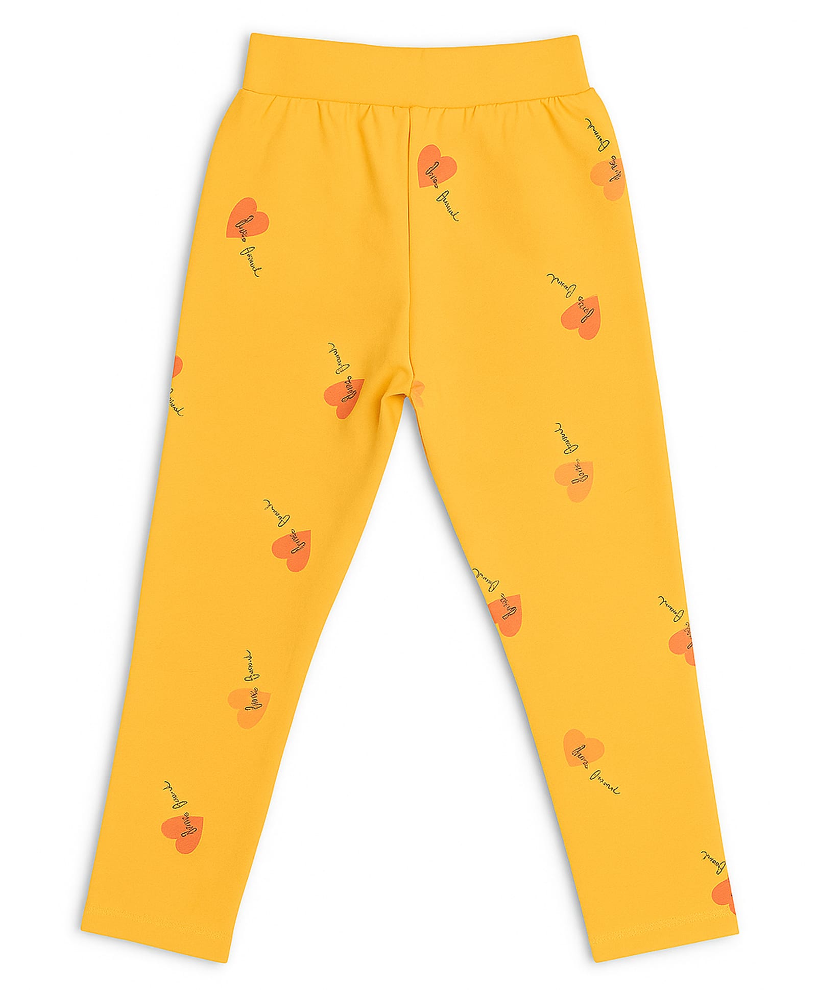 Sportking Cotton Blend Knit Heart Printed Jeggings - Mustard-picture-12