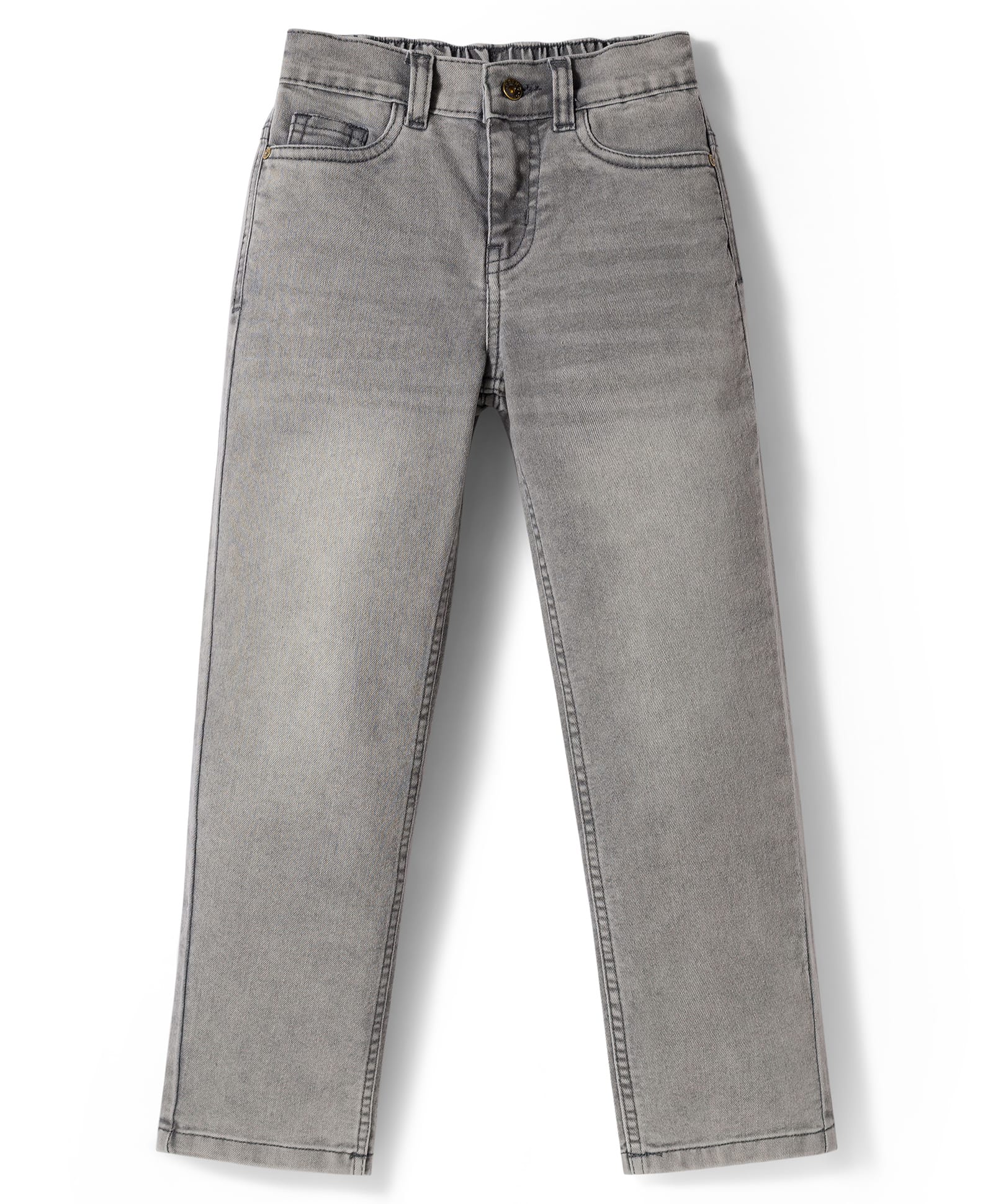 Primo Gino Woven Full Length Washed Straight Fit Jeans - Light Grey-picture-23