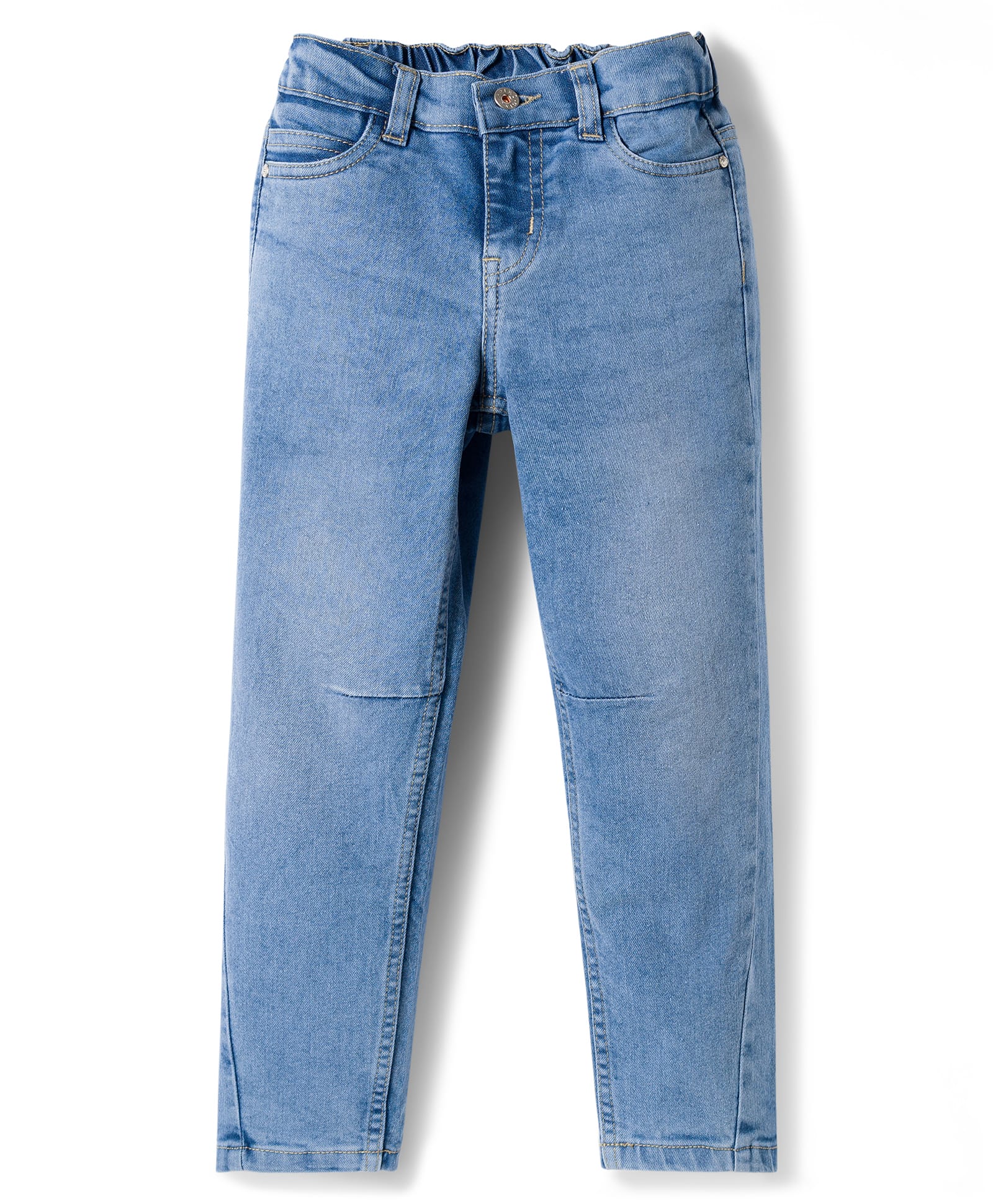 Primo Gino Cotton Woven Full Length Washed Cut N Sew Baggy Fit Jeans - Blue-picture-15