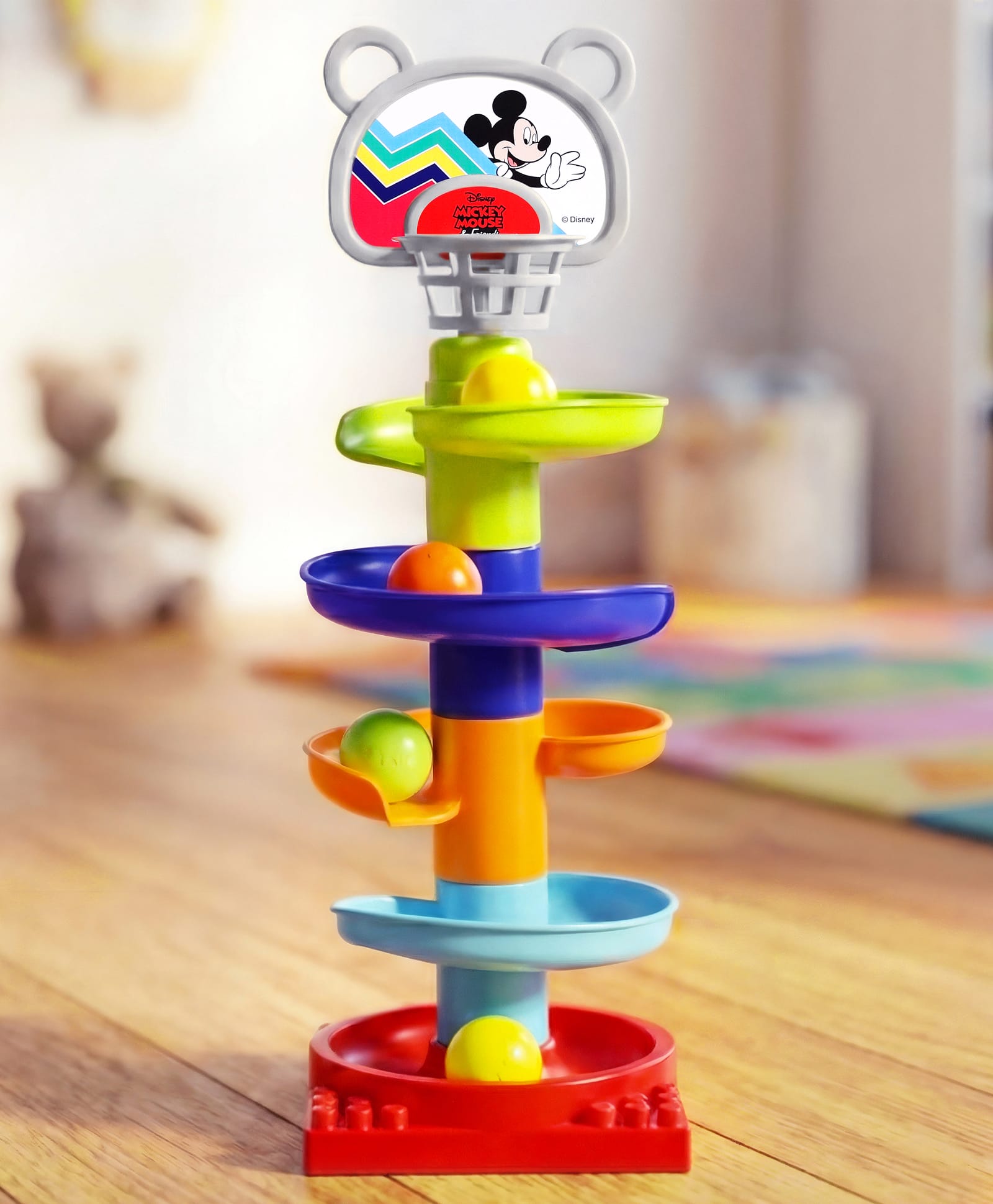 Babyhug Disney Mickey Rolling & Swirling Ramp Drop Ball Toy| 5-Layer Ball Tower| Visual Tracking & Motor Development| Improves Hand-Eye Coordination| Gifting for 3+ Yrs Boys & Girls| BIS Certified-picture-27