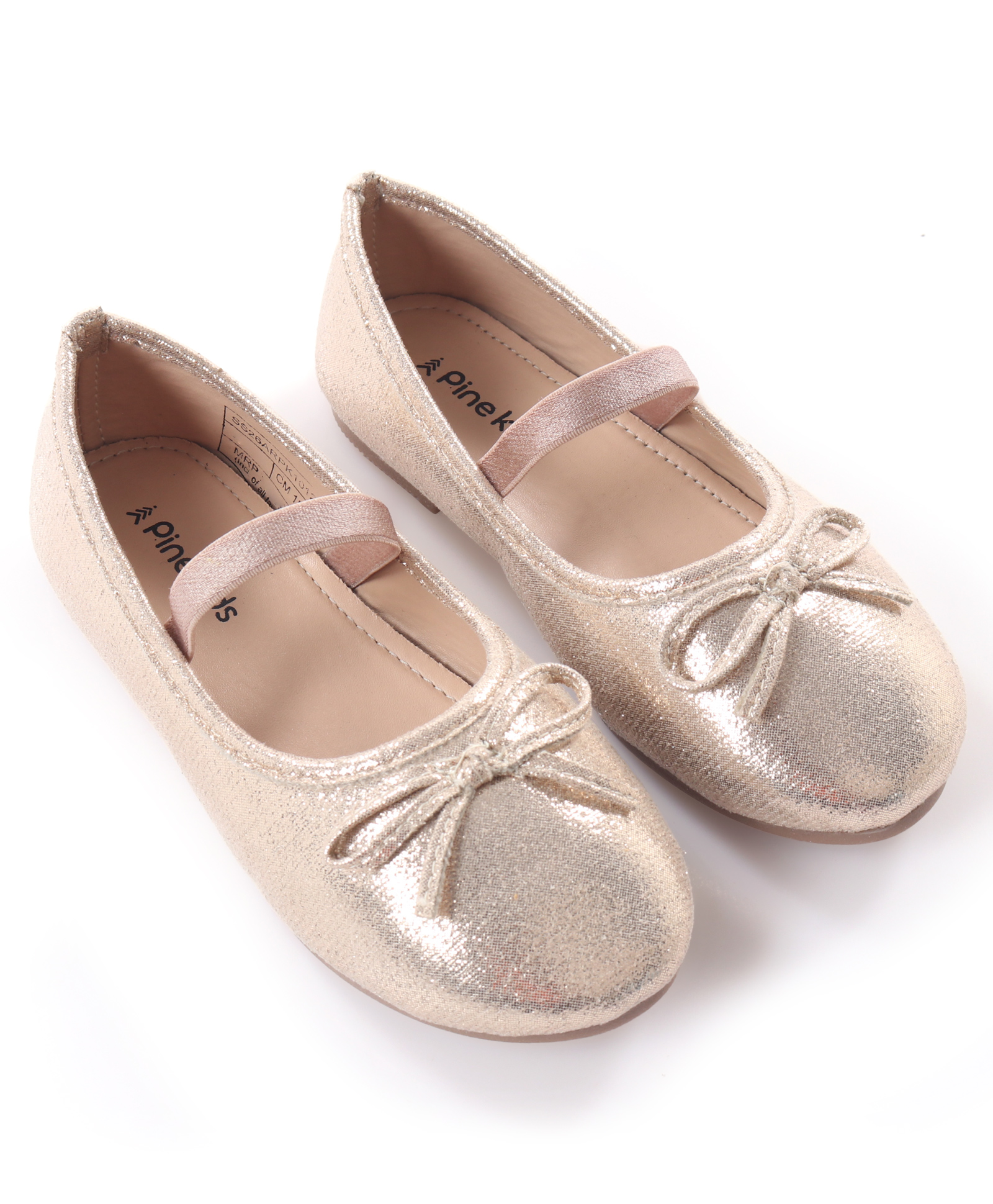 Pine Kids Slip On Solid Color Closed Toe Ballerina - Gold-image-14