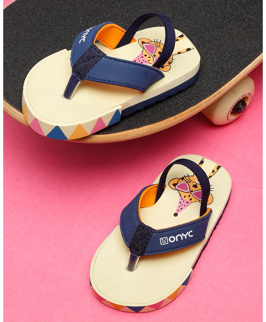 ONYC Animal Designed Flip Flop - Beige-image-34