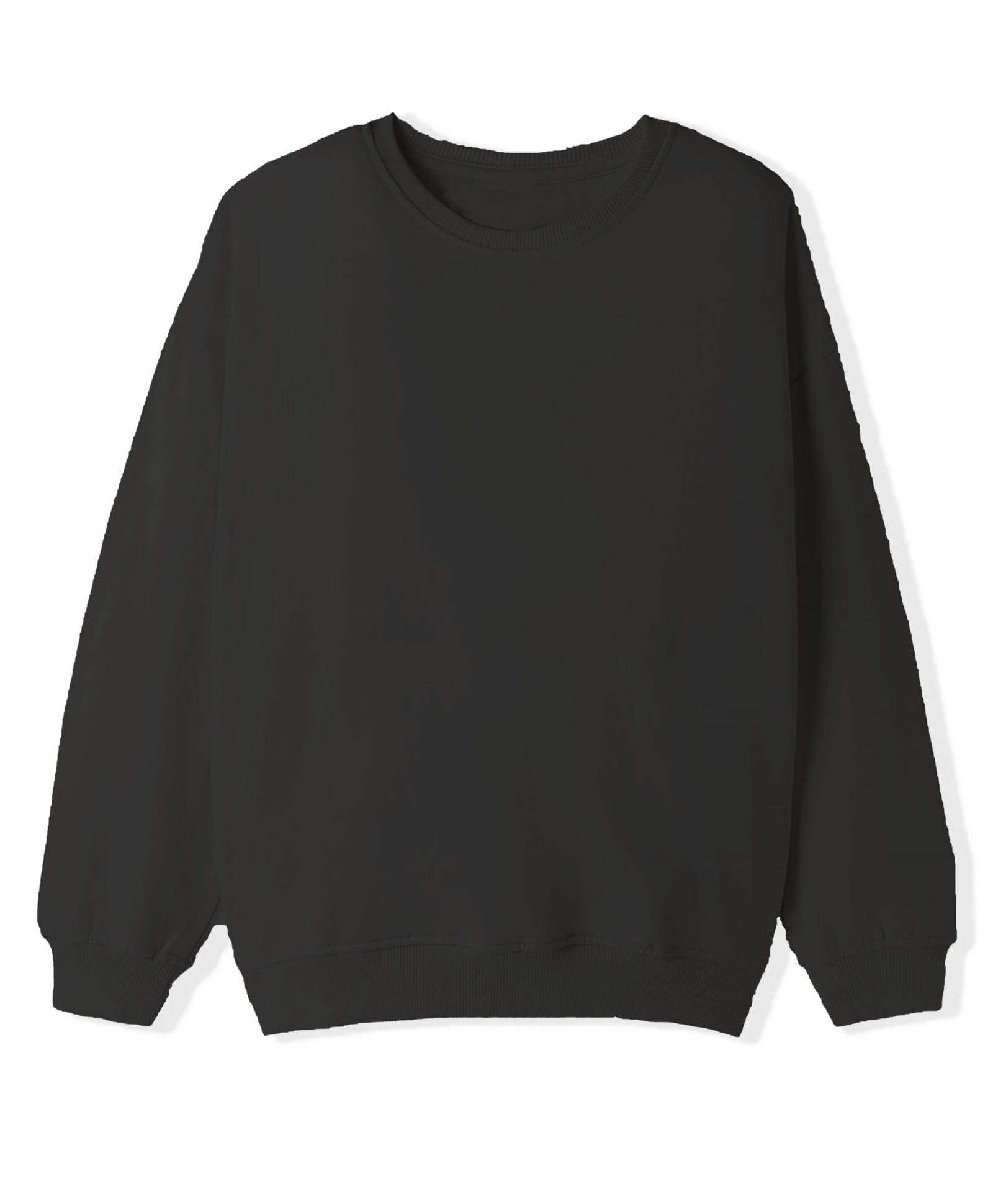 KAVEE Terry Knit Full Sleeves Solid Light Winter Sweatshirt - Black-picture-22
